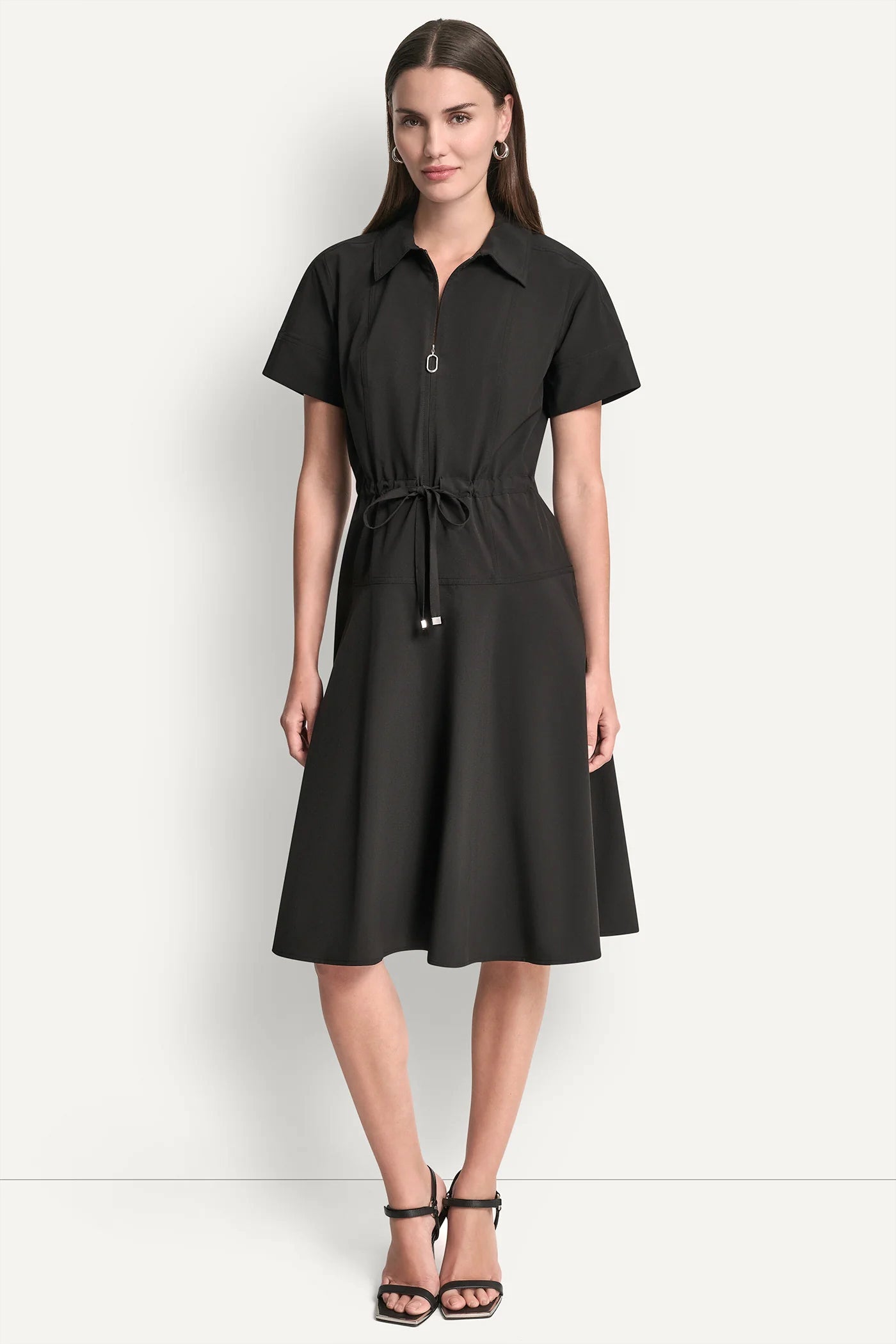 FIT & FLARE MIDI SHIRT DRESS VIEW 5