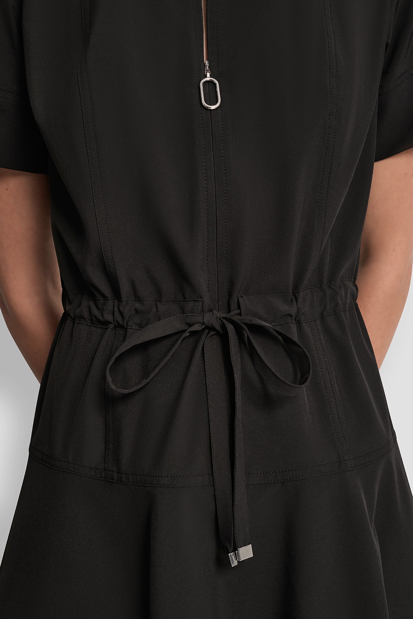 COMMUTER DRESS WITH TIE WAIST VIEW 5