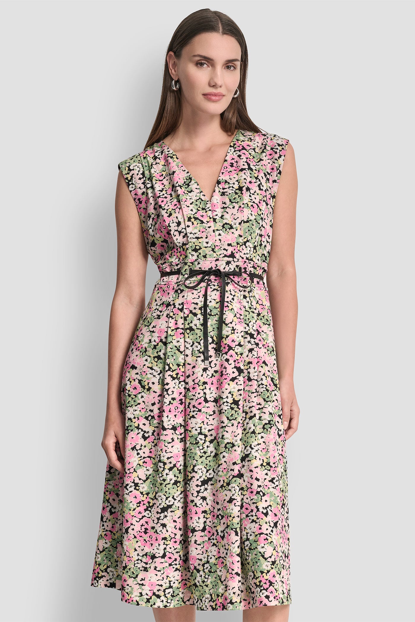 FLORAL MIDI FIT & FLARE DRESS VIEW 4 | Dresses & Jumpsuits