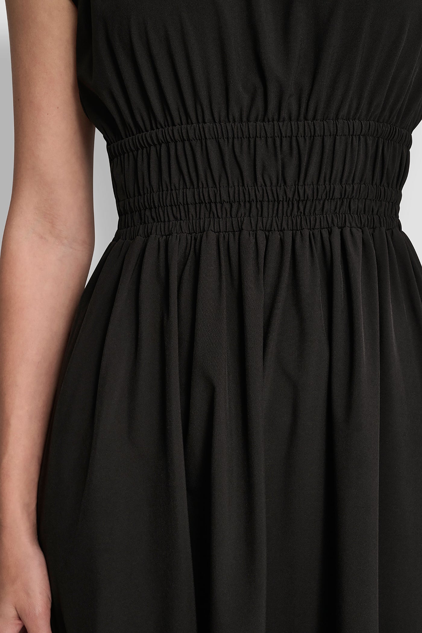 PUFF SLEEVE FIT & FLARE MIDI DRESS VIEW 7 | Clothing