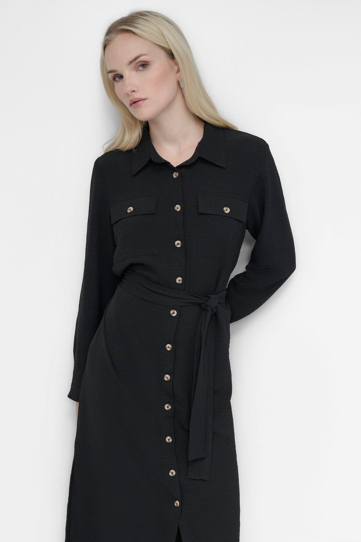 COLLARED BUTTON DRESS VIEW 4 | SALE DRESSES