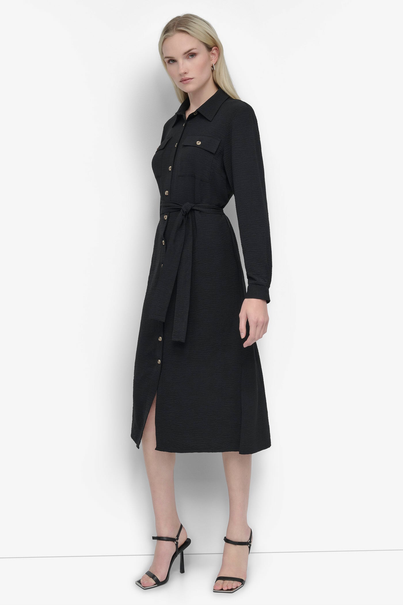 COLLARED BUTTON DRESS VIEW 3 | SALE DRESSES