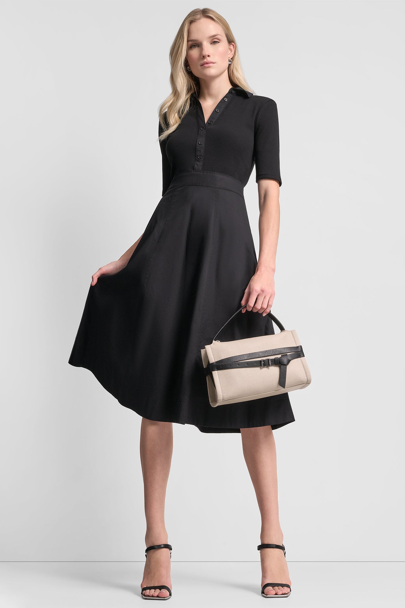FIT & FLARE MIDI POLO DRESS VIEW 4