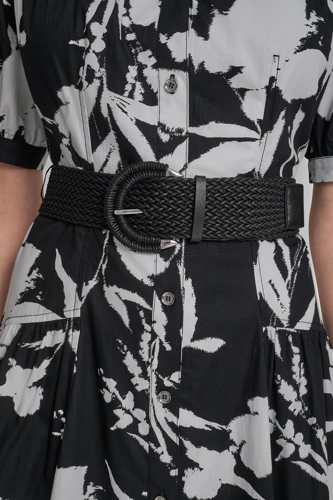 FLORAL PRINT MIDI SHIRT DRESS VIEW 5 | 9-5 Edit