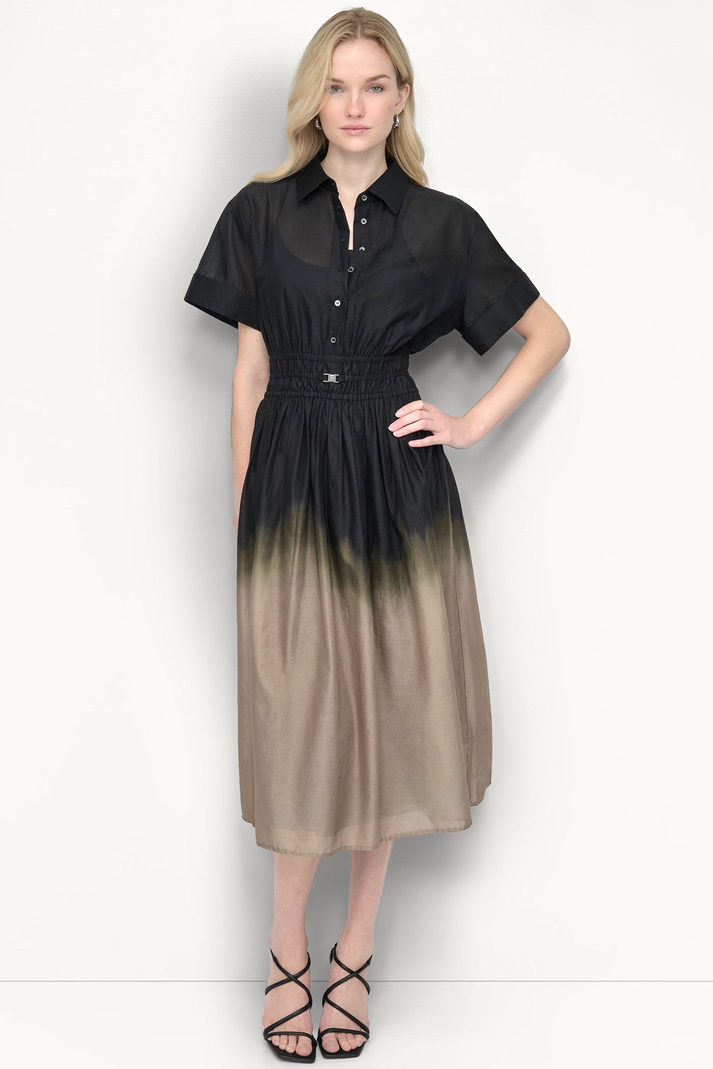 OMBRÉ MIDI SHIRT DRESS VIEW 5 | New Arrivals