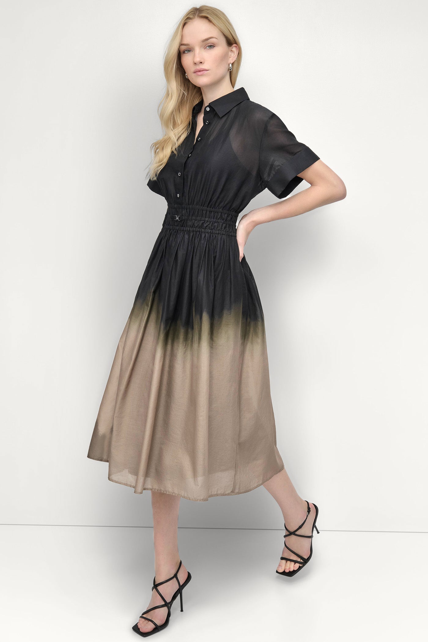 OMBRÉ MIDI SHIRT DRESS VIEW 4 | New Arrivals