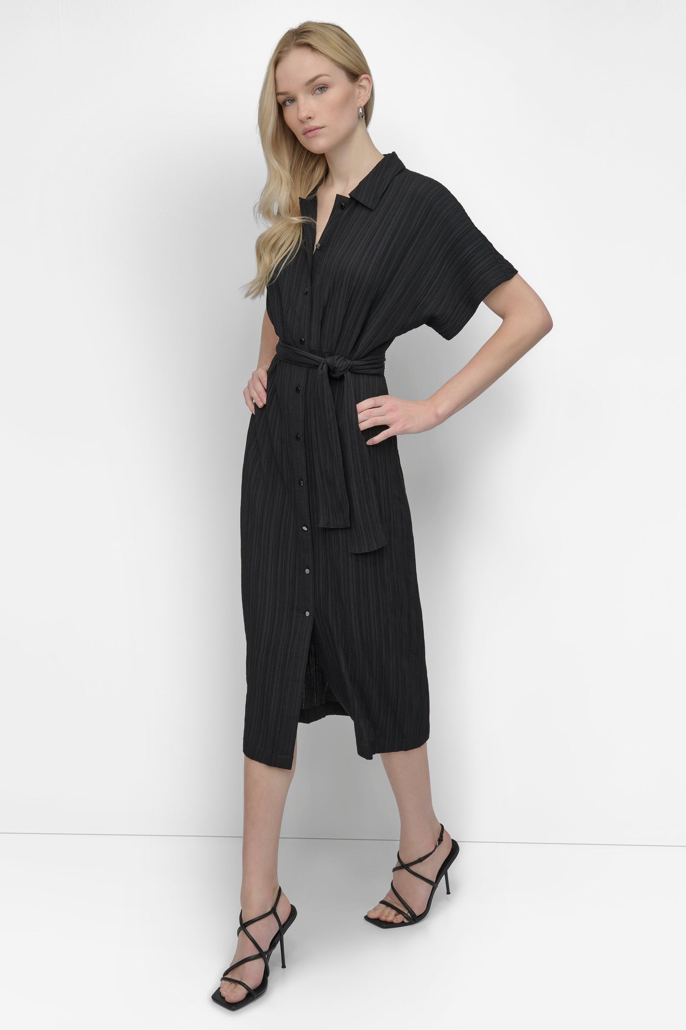 BELTED MIDI SHIRT DRESS VIEW 3 | SALE DRESSES