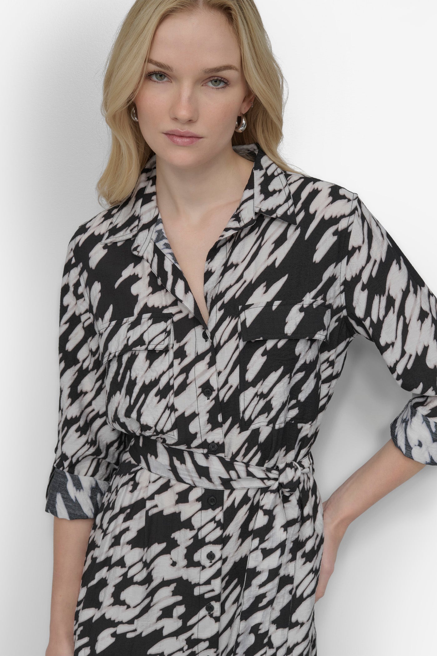 BELTED TIERED MIDI SHIRT DRESS VIEW 7 | SALE DRESSES