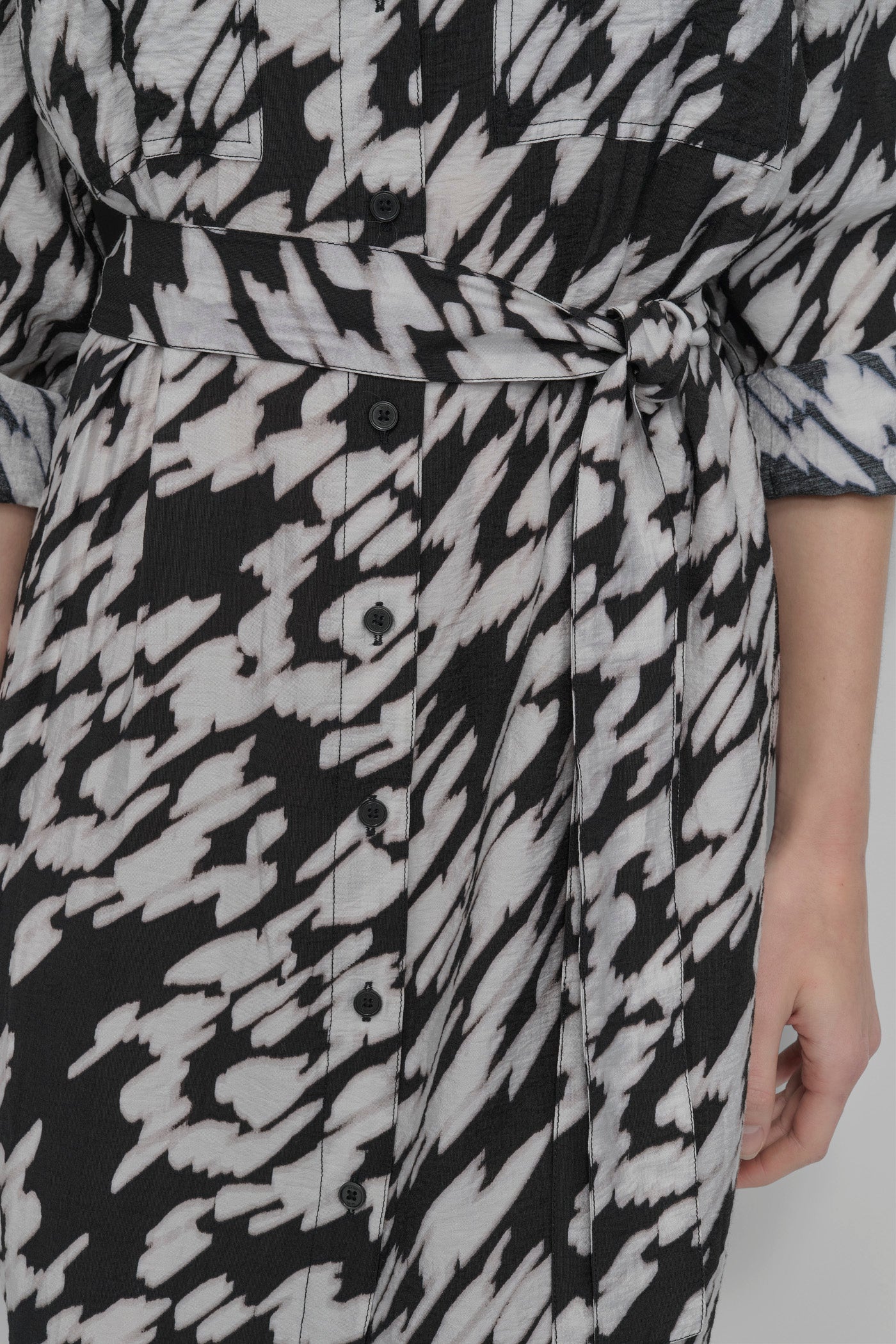 BELTED TIERED MIDI SHIRT DRESS VIEW 8 | SALE DRESSES