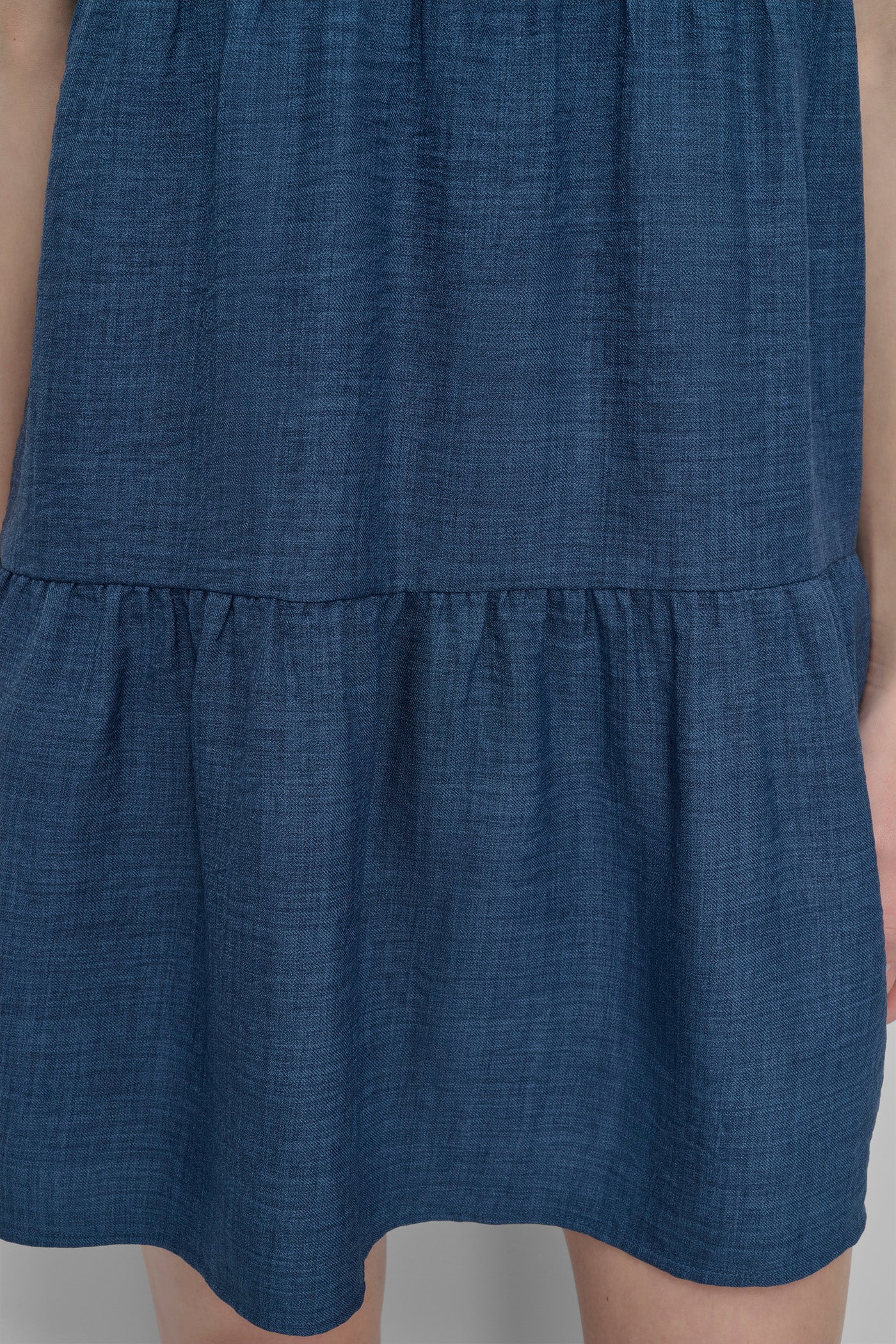 TIERED A-LINE MINI SHIRT DRESS VIEW 5 | Denim Destination