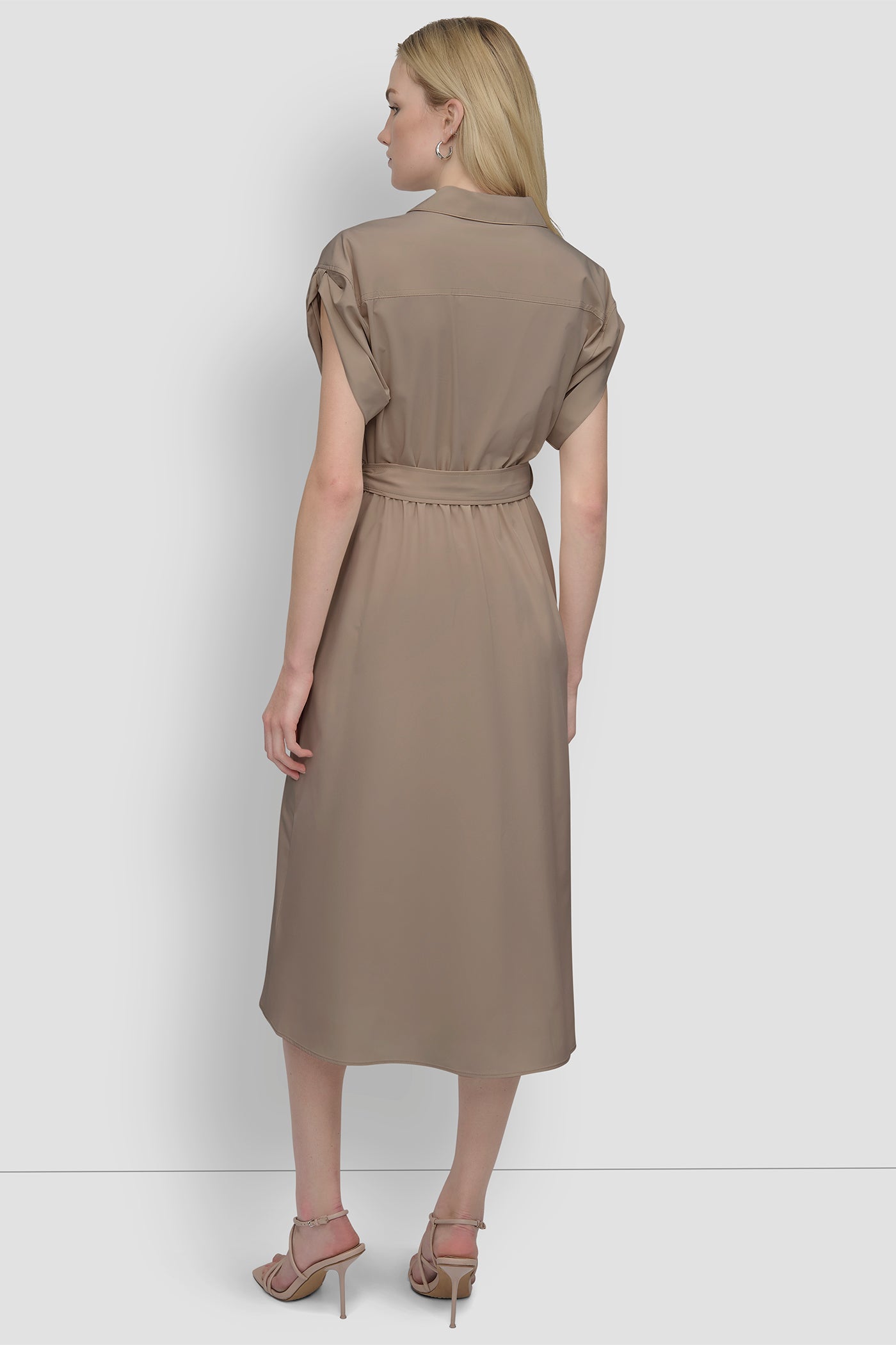 BUTTON-FRONT MIDI COMMUTER DRESS VIEW 3 | SPRING 2026