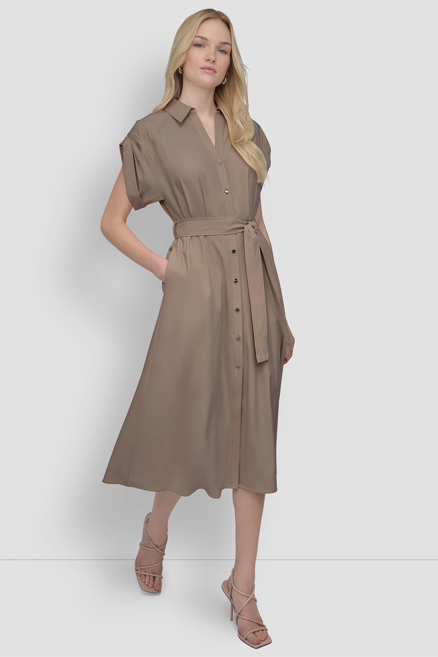 BUTTON-FRONT MIDI COMMUTER DRESS VIEW 6 | SPRING 2026