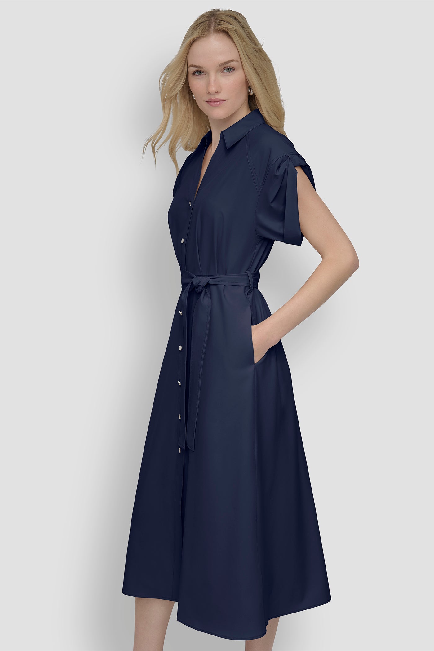 BUTTON-FRONT MIDI COMMUTER DRESS VIEW 4 | SPRING 2026