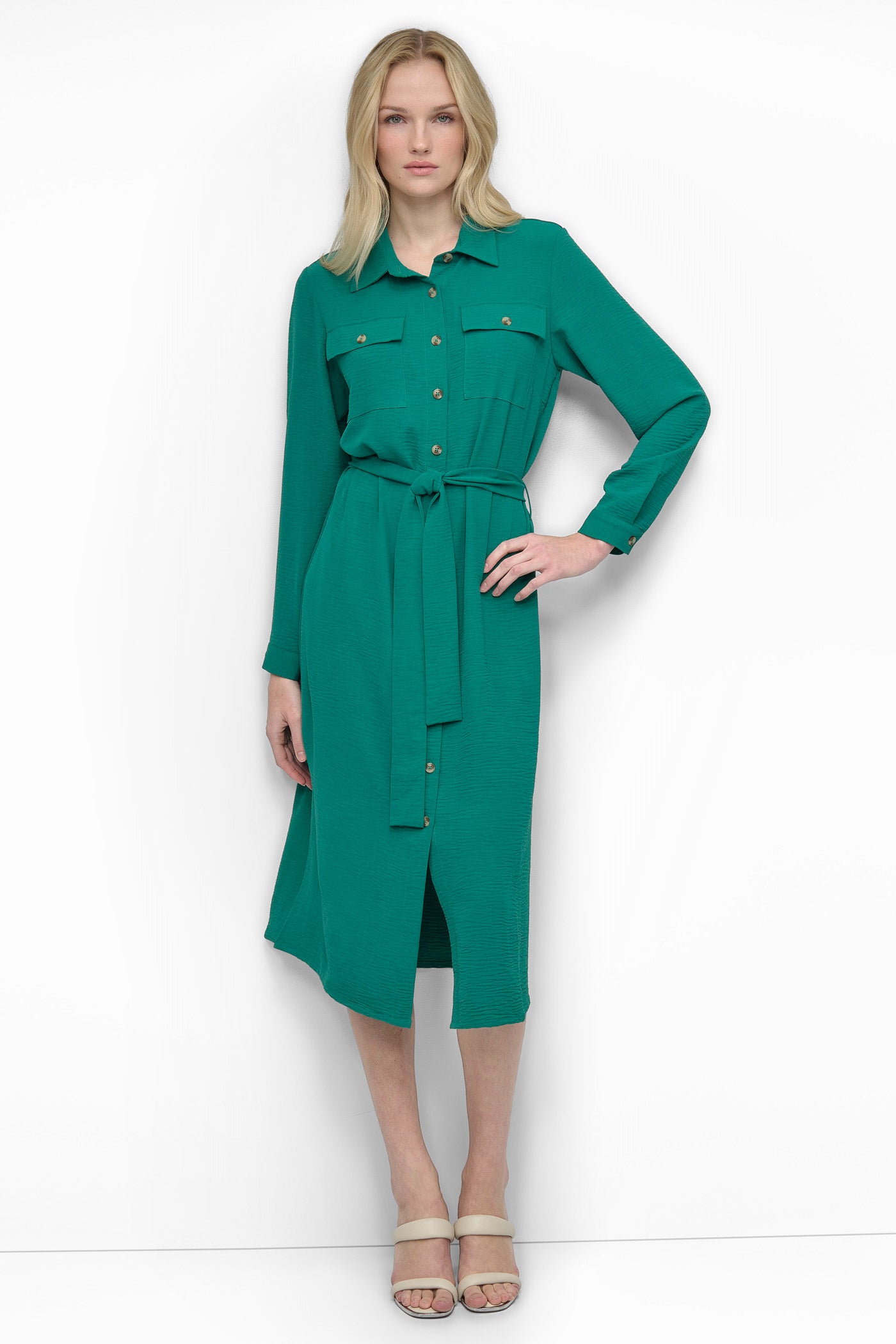 Meadow COLLARED BUTTON DRESS, FRONT VIEW | SALE DRESSES