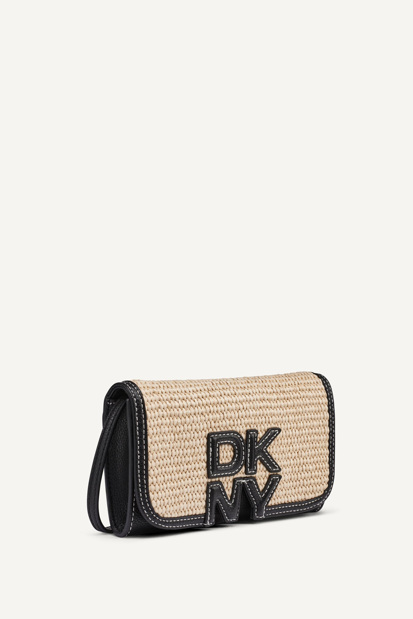 Natural/Black NICOLE FLAP CROSSBODY, BACK VIEW | Bags