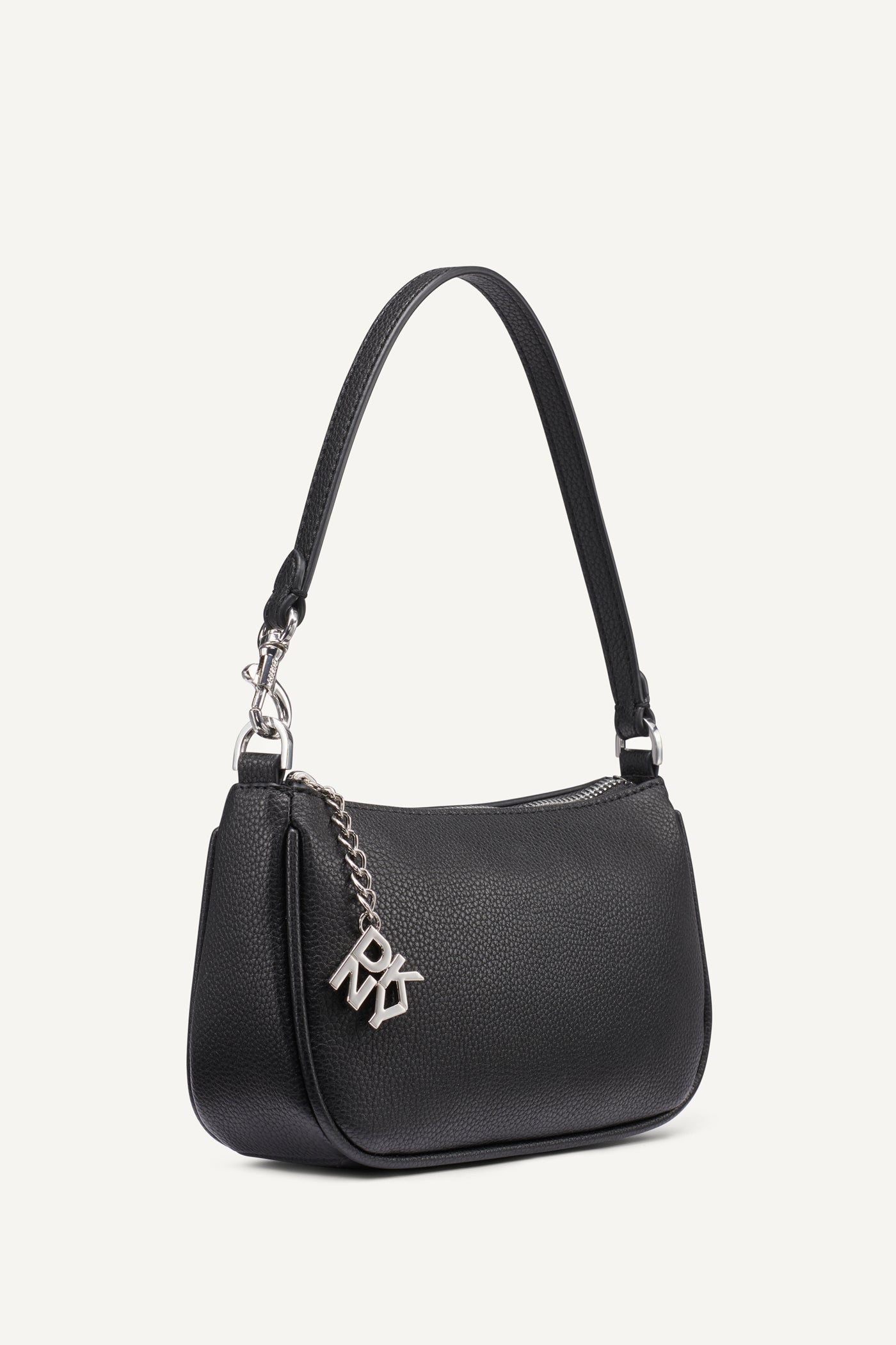 Black/Silver SARAH SHOULDER BAG, BACK VIEW | Bags