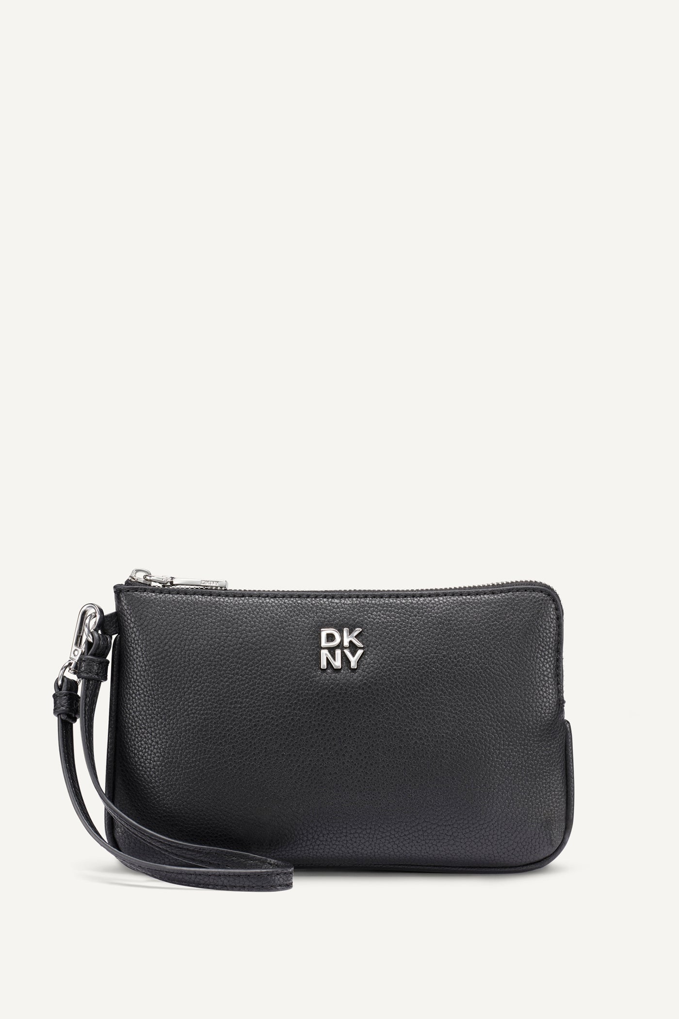 Black/Silver SARAH WRISTLET, FRONT VIEW | Bags