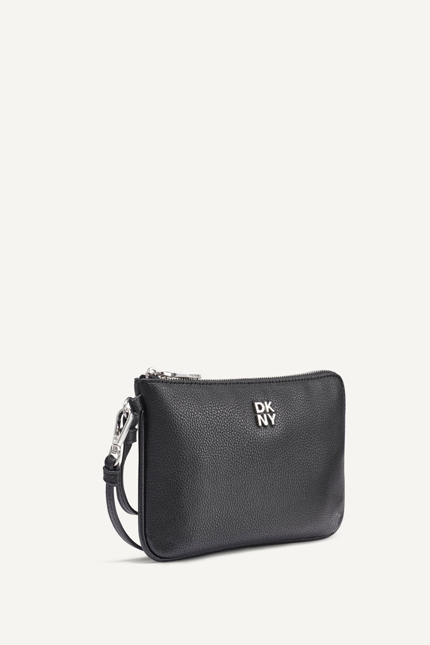 Black/Silver SARAH WRISTLET, BACK VIEW | Bags
