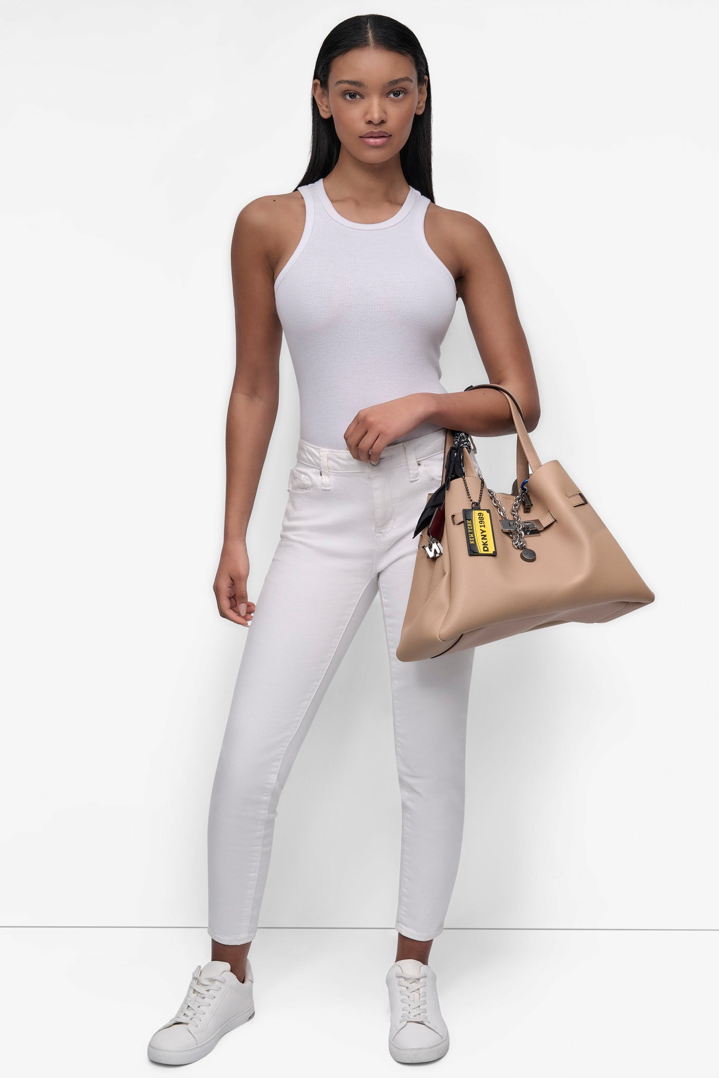 CAPPUCCINO BRYAR LARGE SATCHEL, BACK VIEW | 9-5 Edit