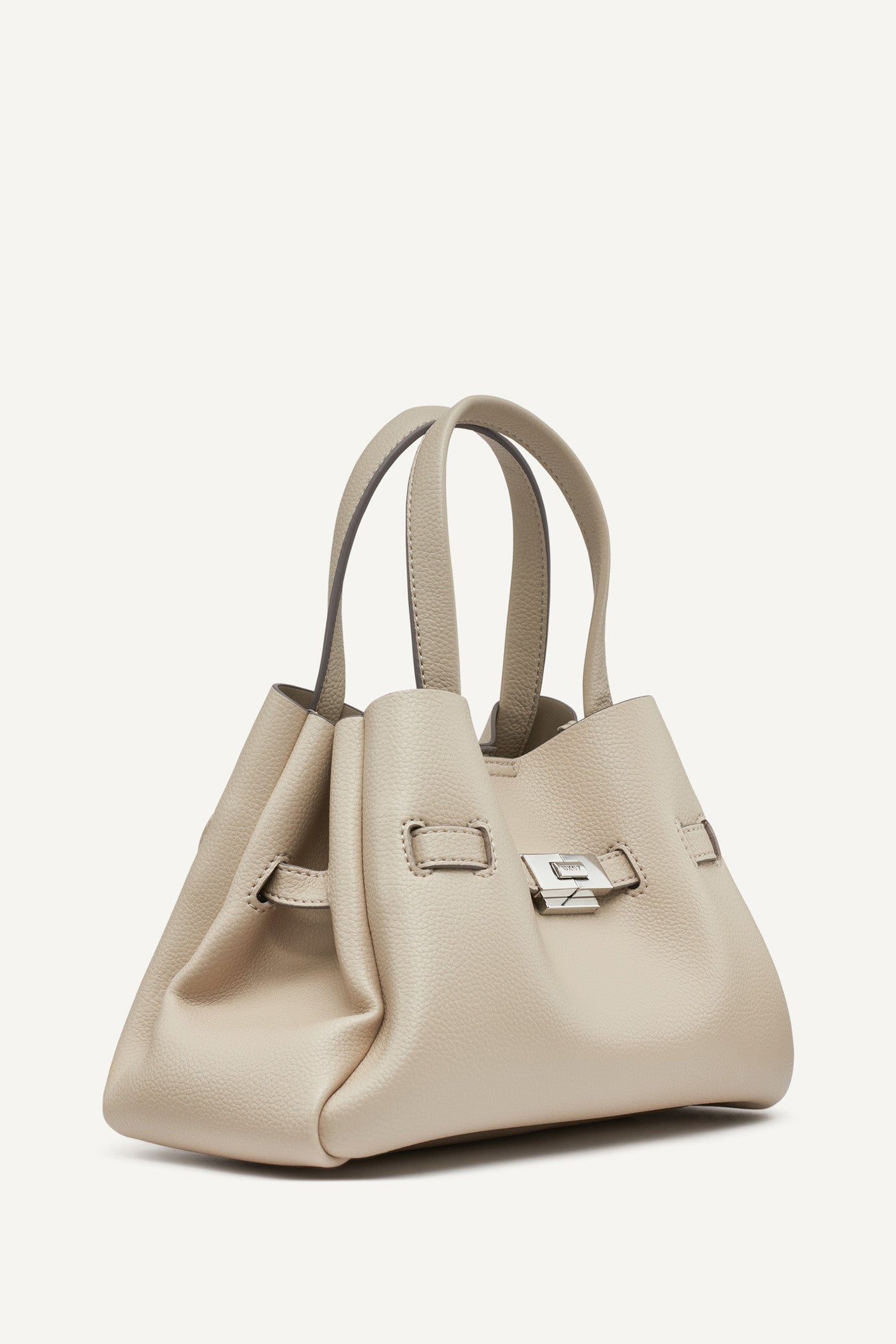 Light Taupe BRYAR SMALL SATCHEL, BACK VIEW | New Bags