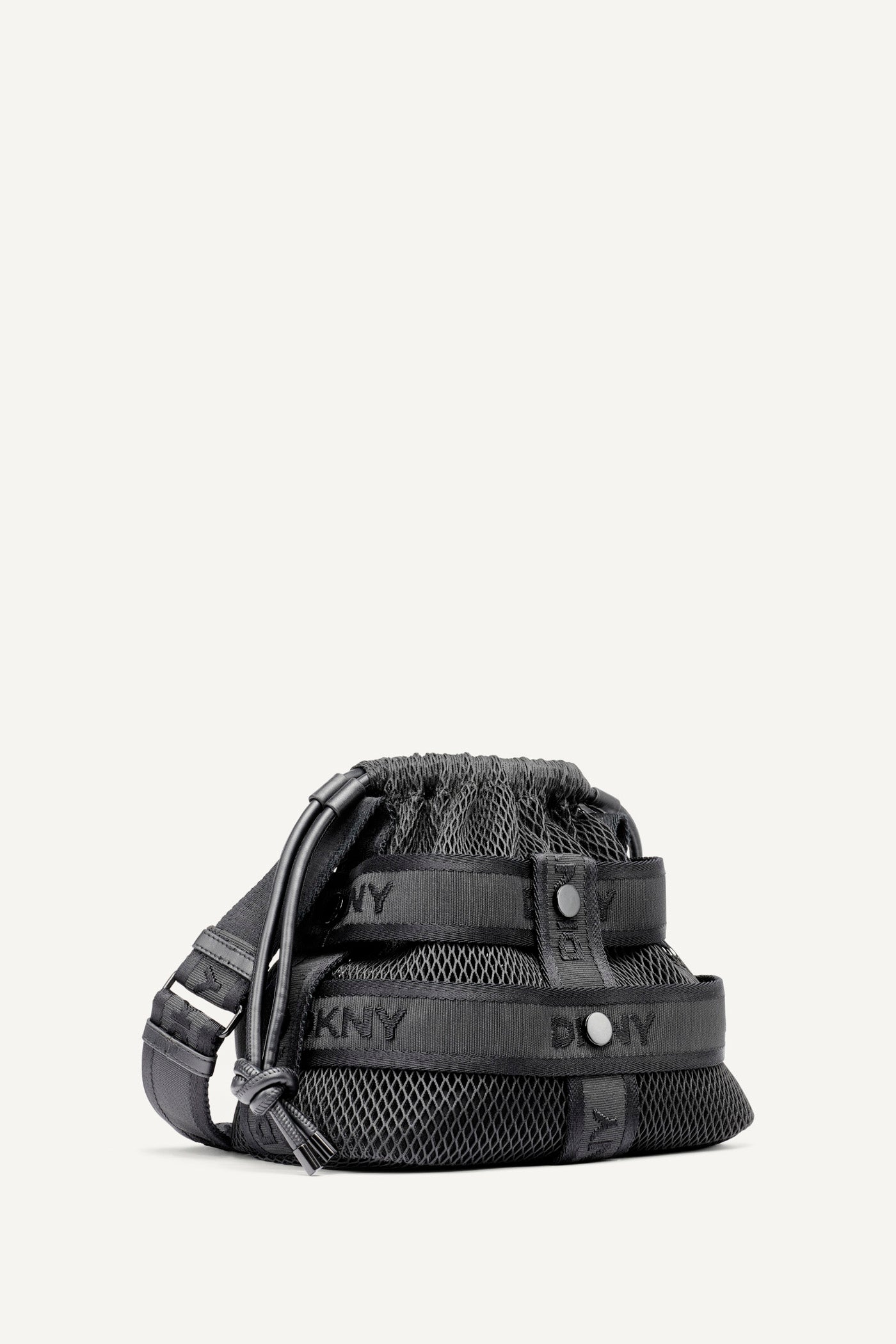DKNY Women's Chaya MESH LOGO Crossbody Bag in Black/Black