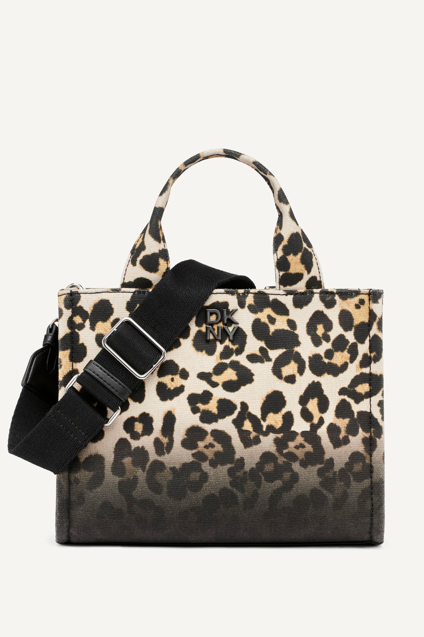 LEOPARD HADLEE LEOPARD PRINT SMALL LOGO TOTE, FRONT VIEW | The Hadlee