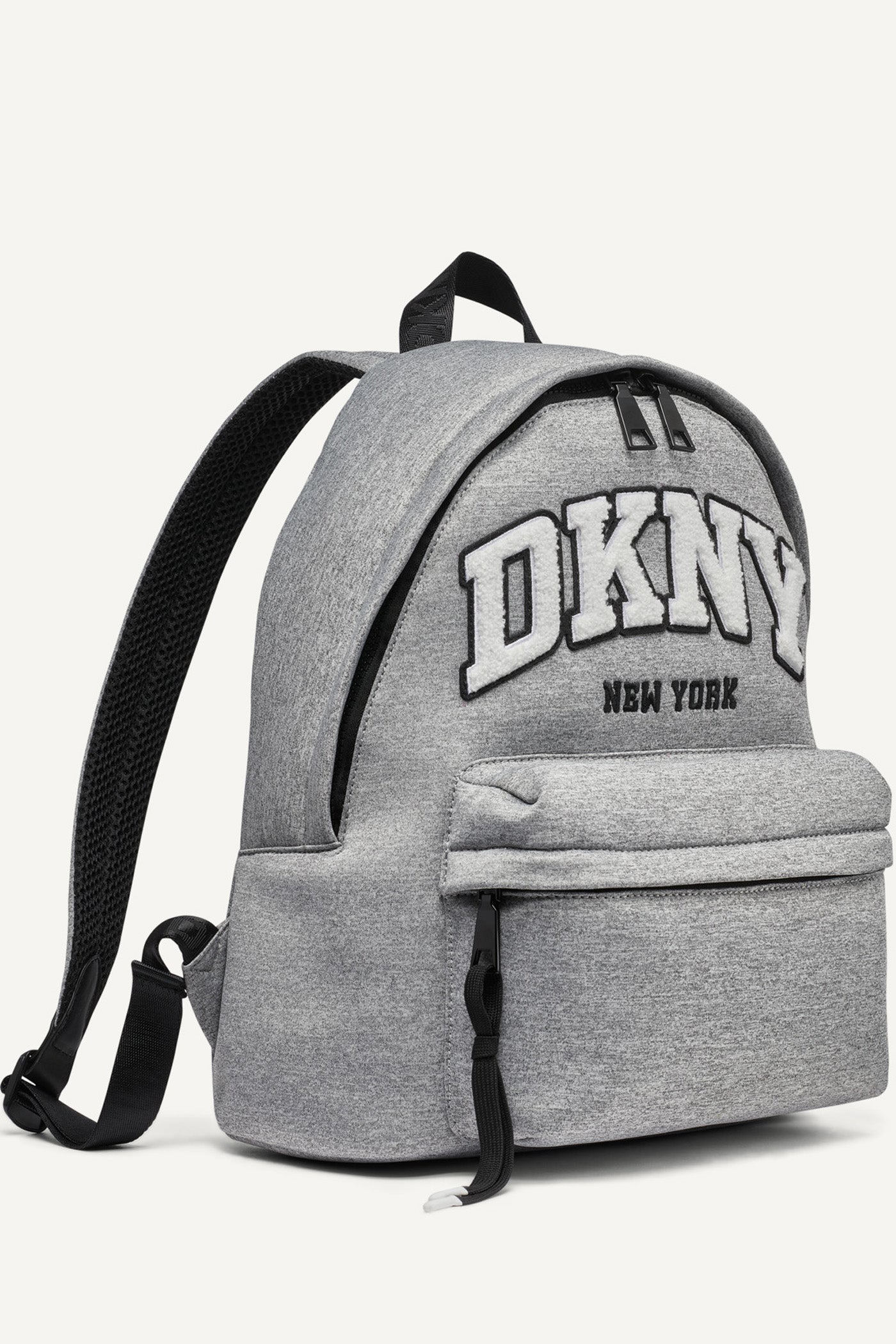 Heathered Grey JENNY LOGO EMBROIDERED BACKPACK, BACK VIEW | Backpacks