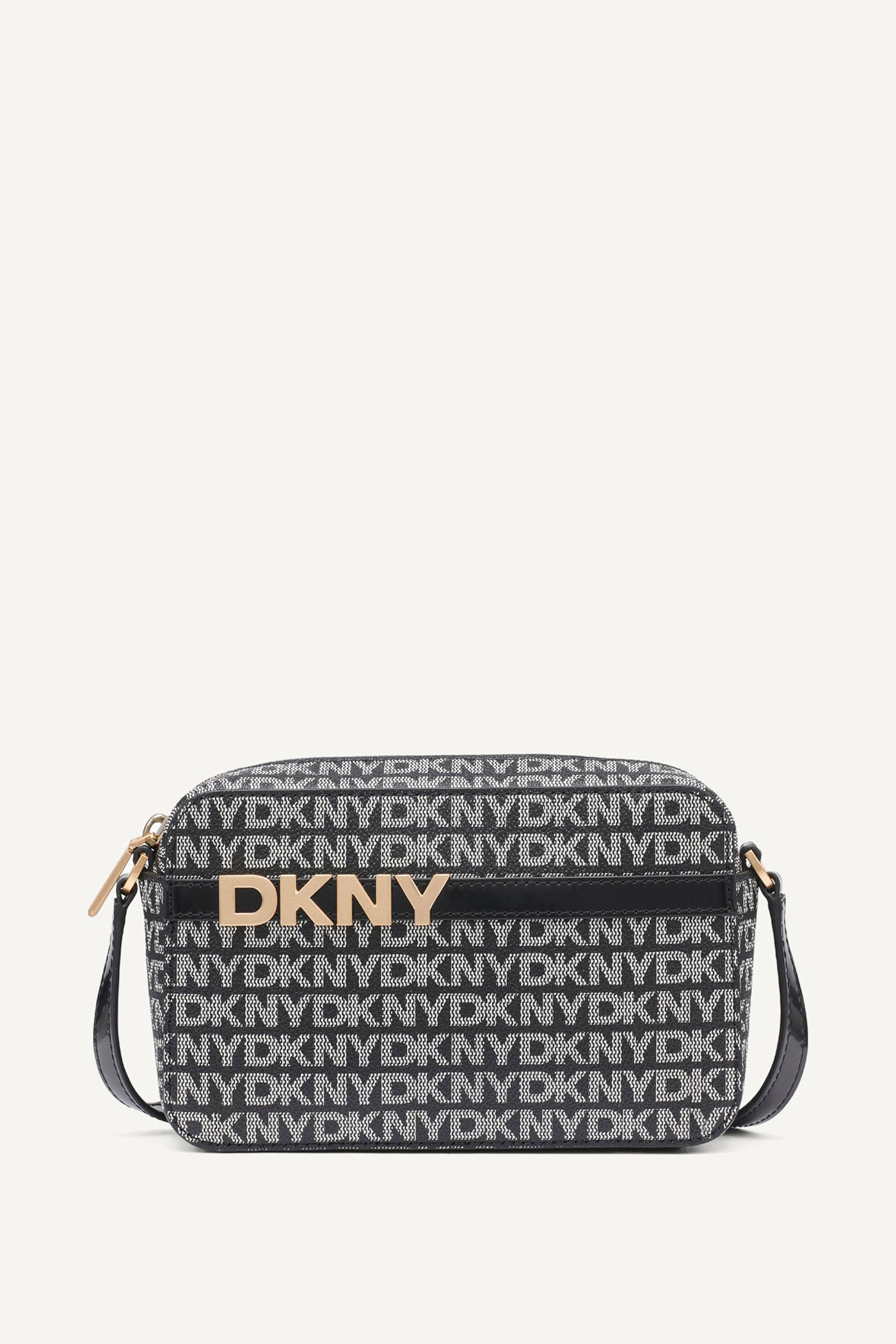 BLACK LOGO/BLACK AVRIL LOGO CAMERA BAG, FRONT VIEW | Products