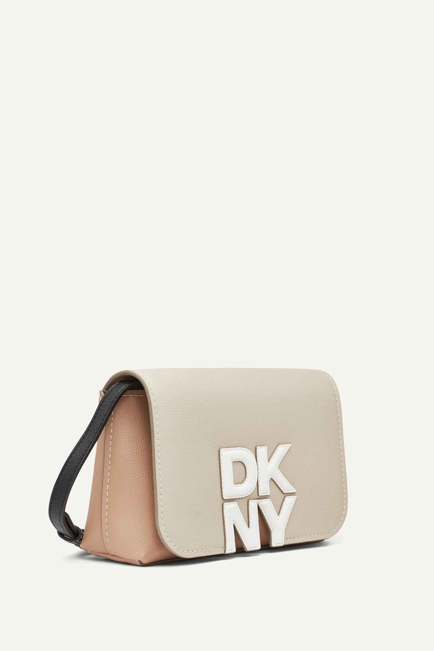 LIGHT TAUPE COMBO NICOLE LOGO EMBELLISHED CROSSBODY BAG, BACK VIEW | Crossbody Bags