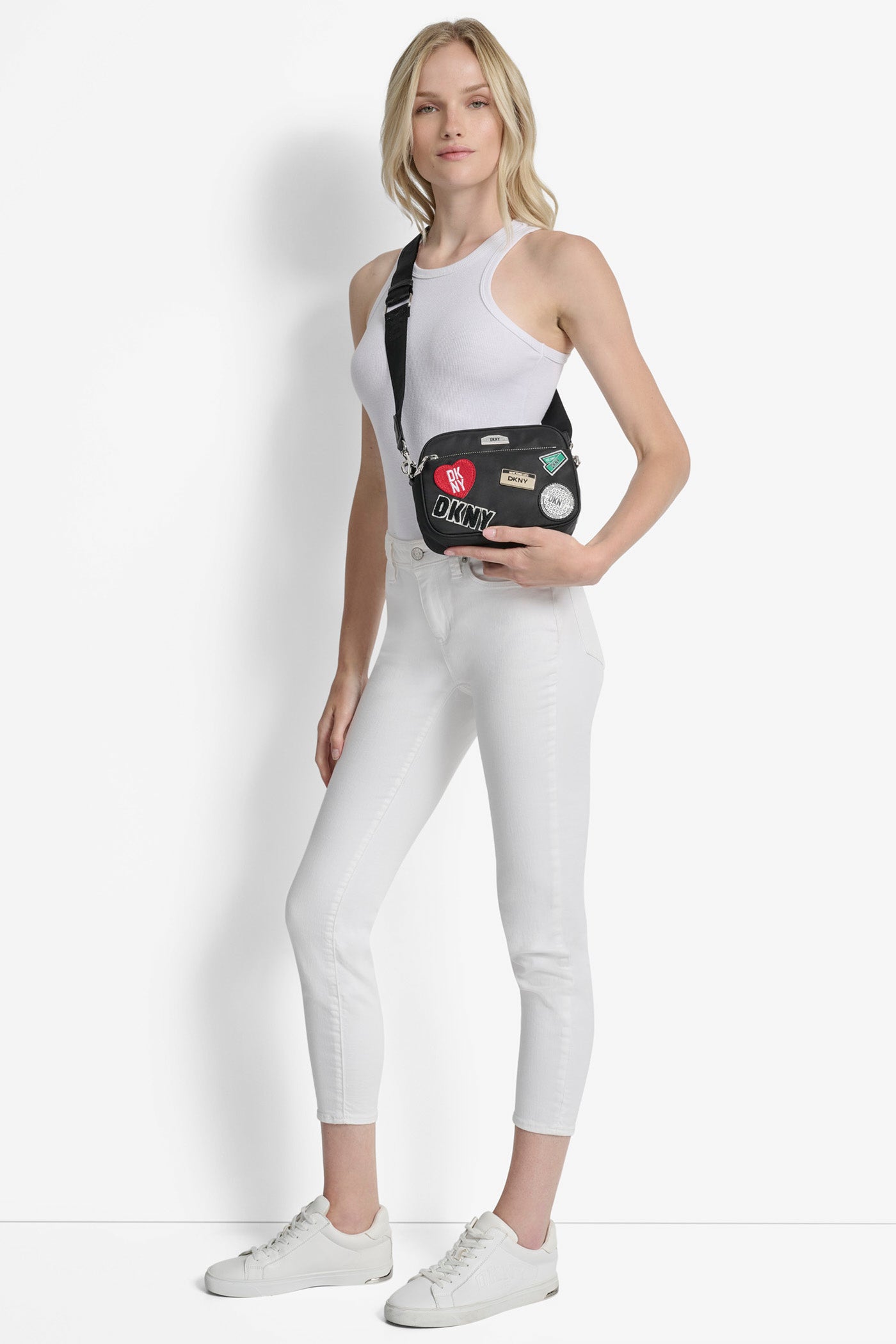 Marshmallow/Black NYC CAPSULE CAMERA BAG, BACK VIEW | Crossbody Bags