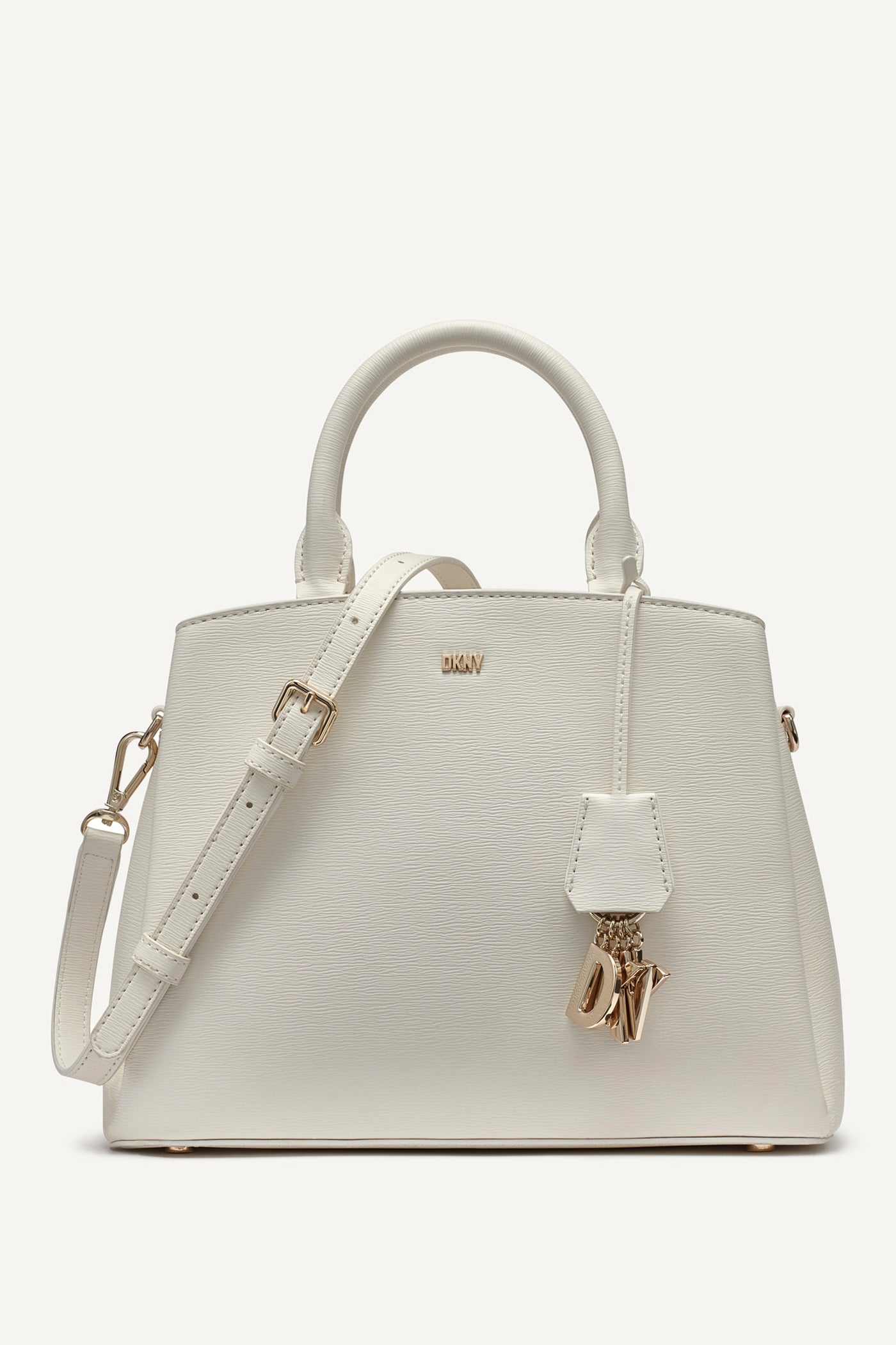 White PAIGE MEDIUM SATCHEL, FRONT VIEW | 9-5 Edit
