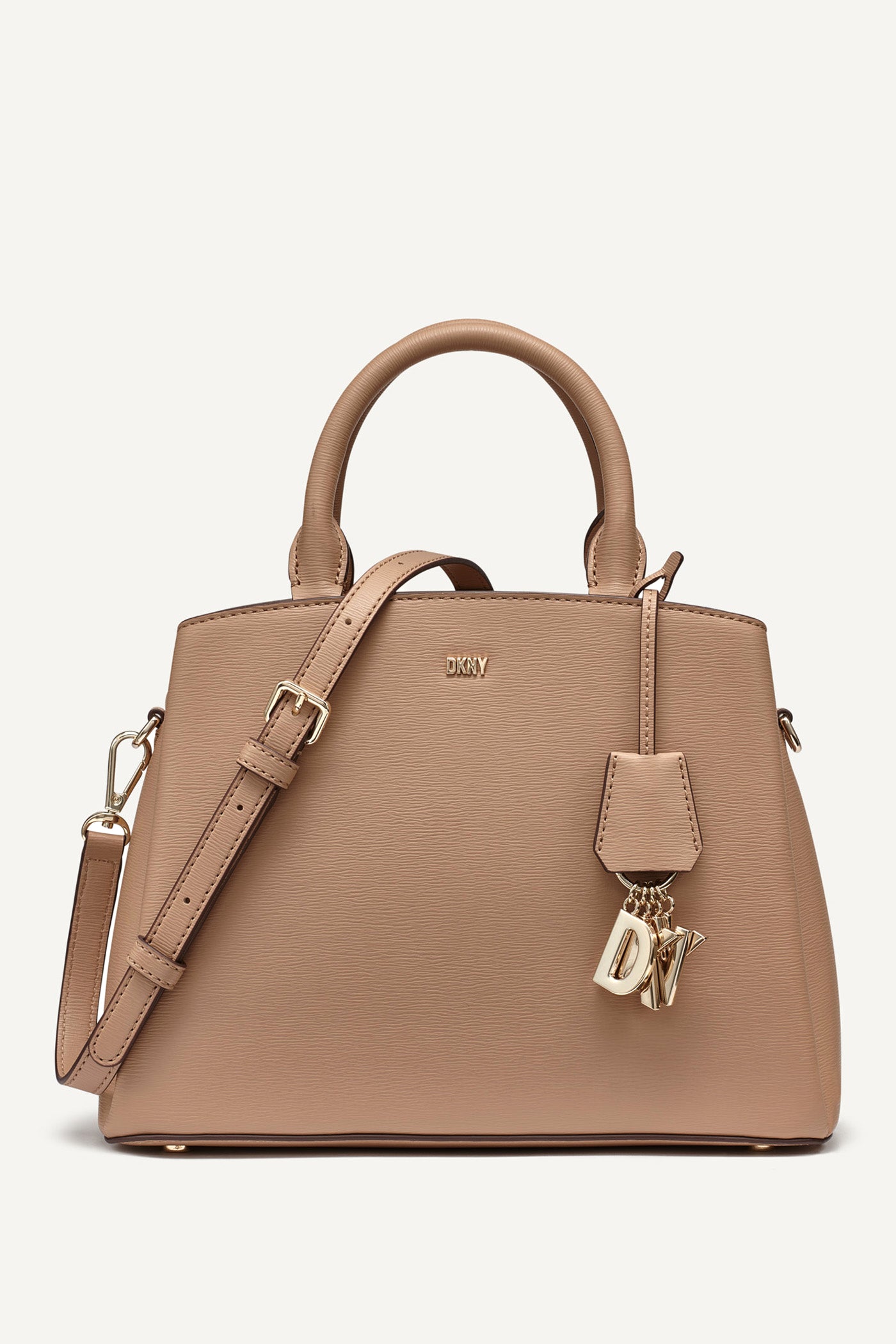 CAPPUCINO PAIGE MEDIUM SATCHEL, FRONT VIEW | 9-5 Edit