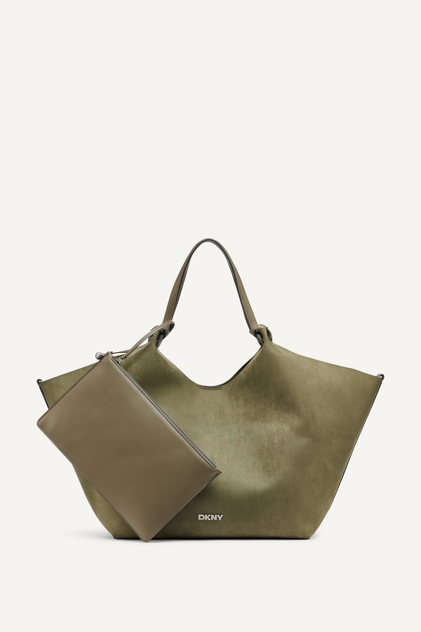 UTILITY GREEN PAULA COMMUTER LARGE TOTE, FRONT VIEW | 9-5 Edit