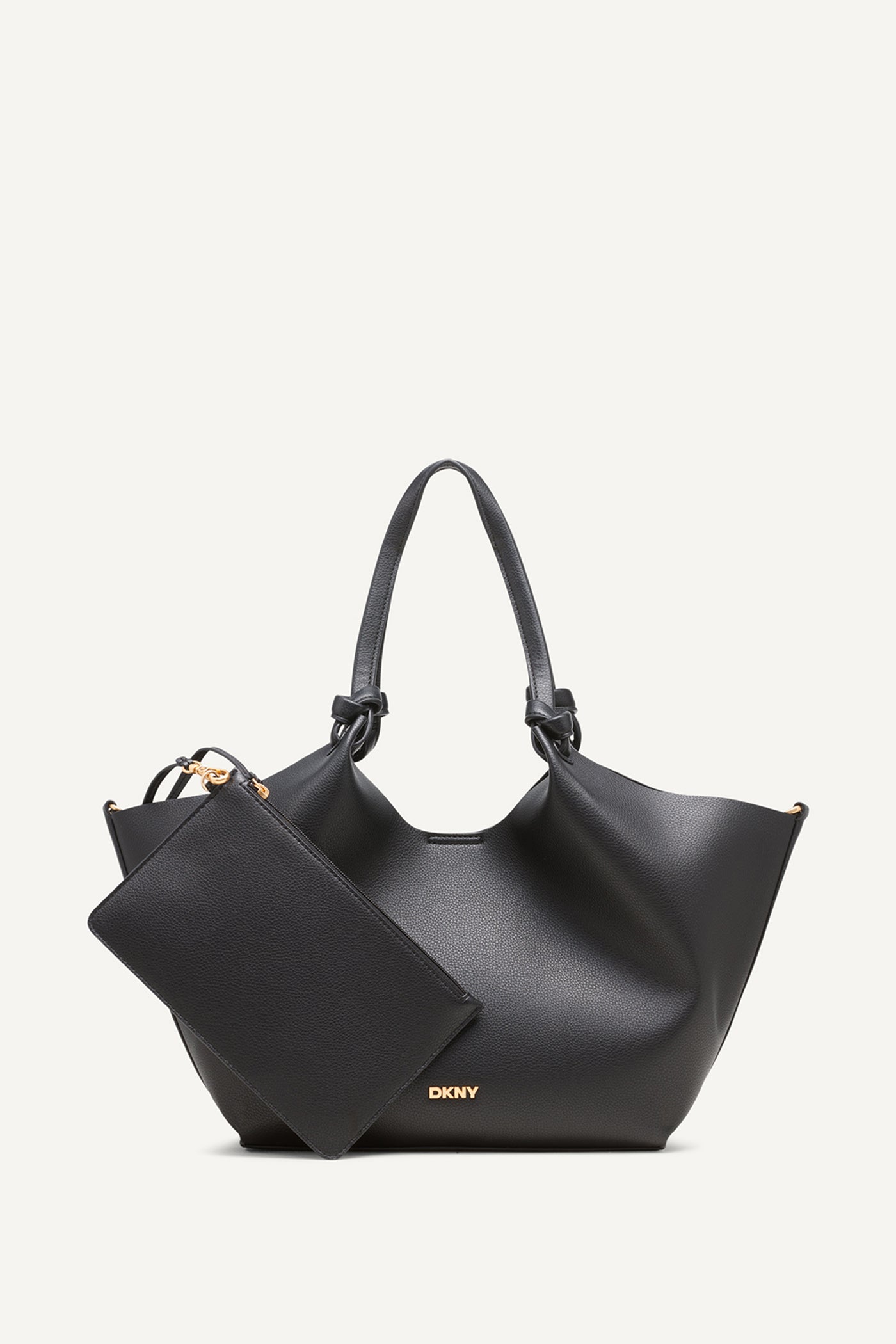 BLACK/GOLD PAULA MEDIUM COMMUTER TOTE, FRONT VIEW | Shoulder & Hobo Bags