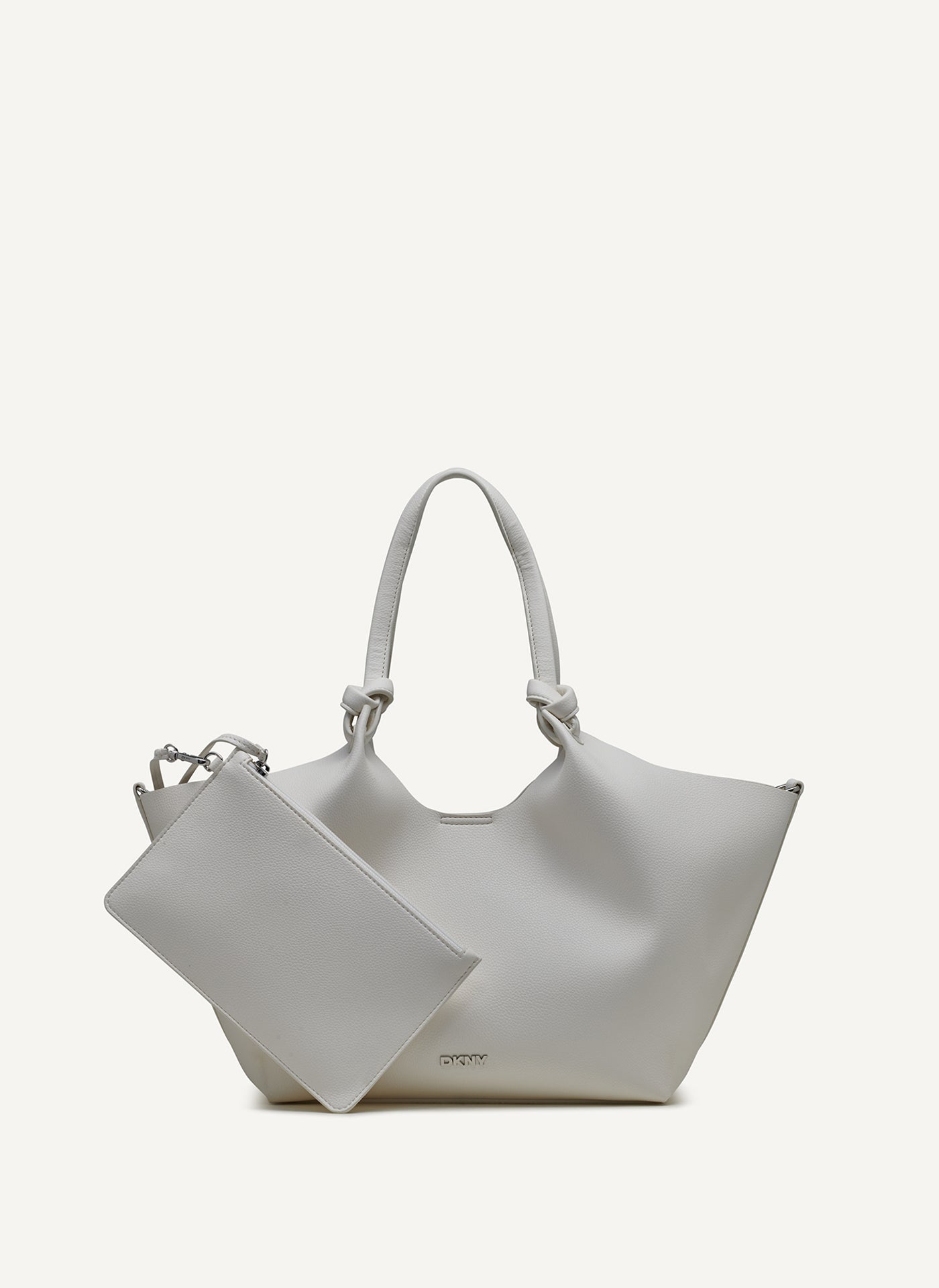 MARSHMALLOW PAULA COMMUTER MEDIUM TOTE, FRONT VIEW | 9-5 Edit