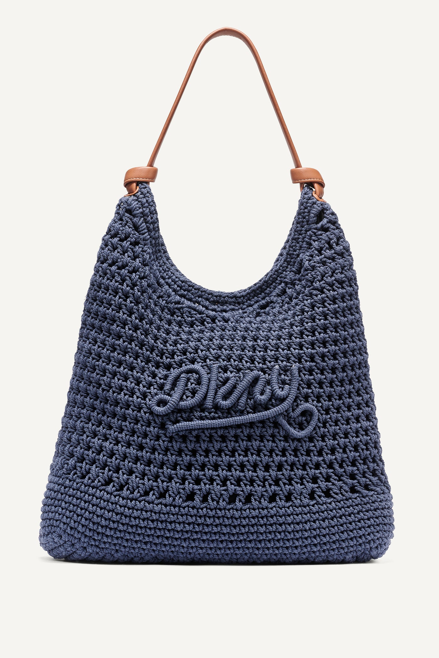 Midnight PAULA CROCHET LOGO HOBO BAG, FRONT VIEW | Bags