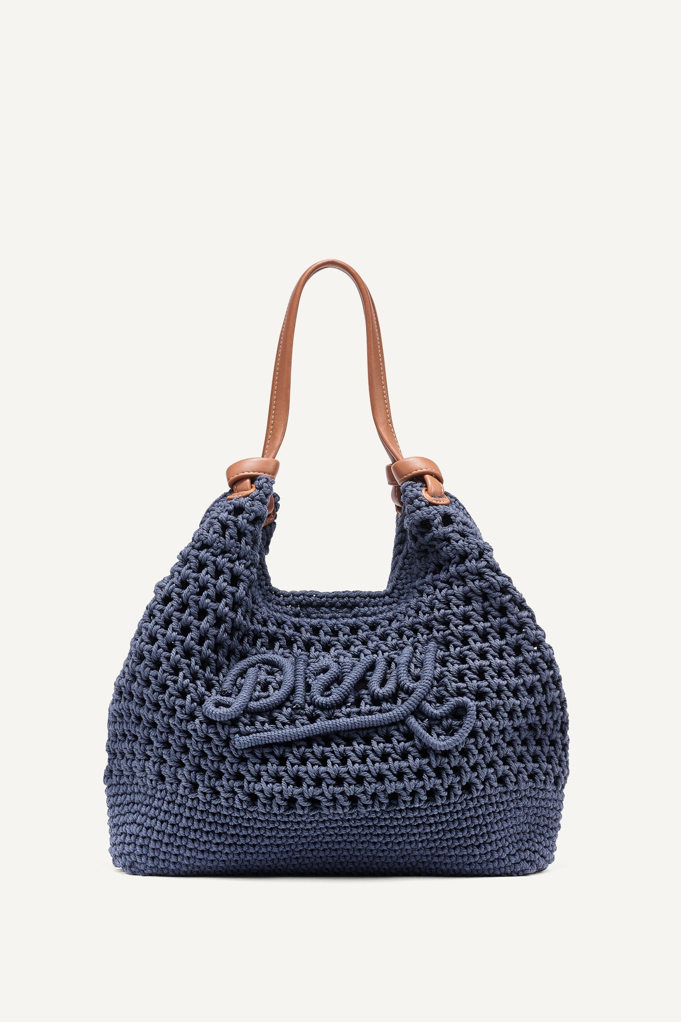 Midnight PAULA CROCHET LOGO MEDIUM COMMUTER TOTE, BACK VIEW | Bags