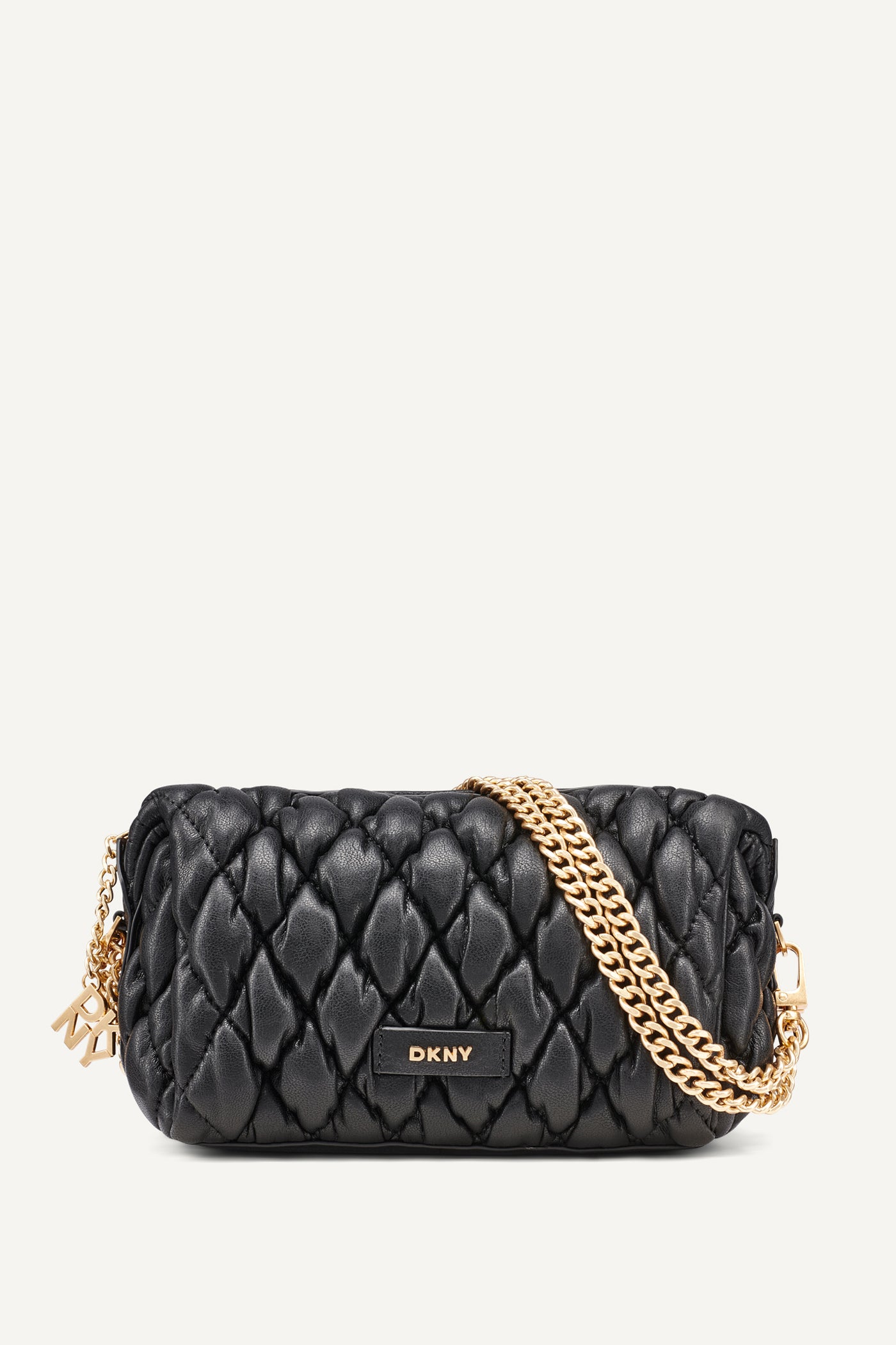 DKNY Women's Raya Small Shoulder Bag in Black / Gold