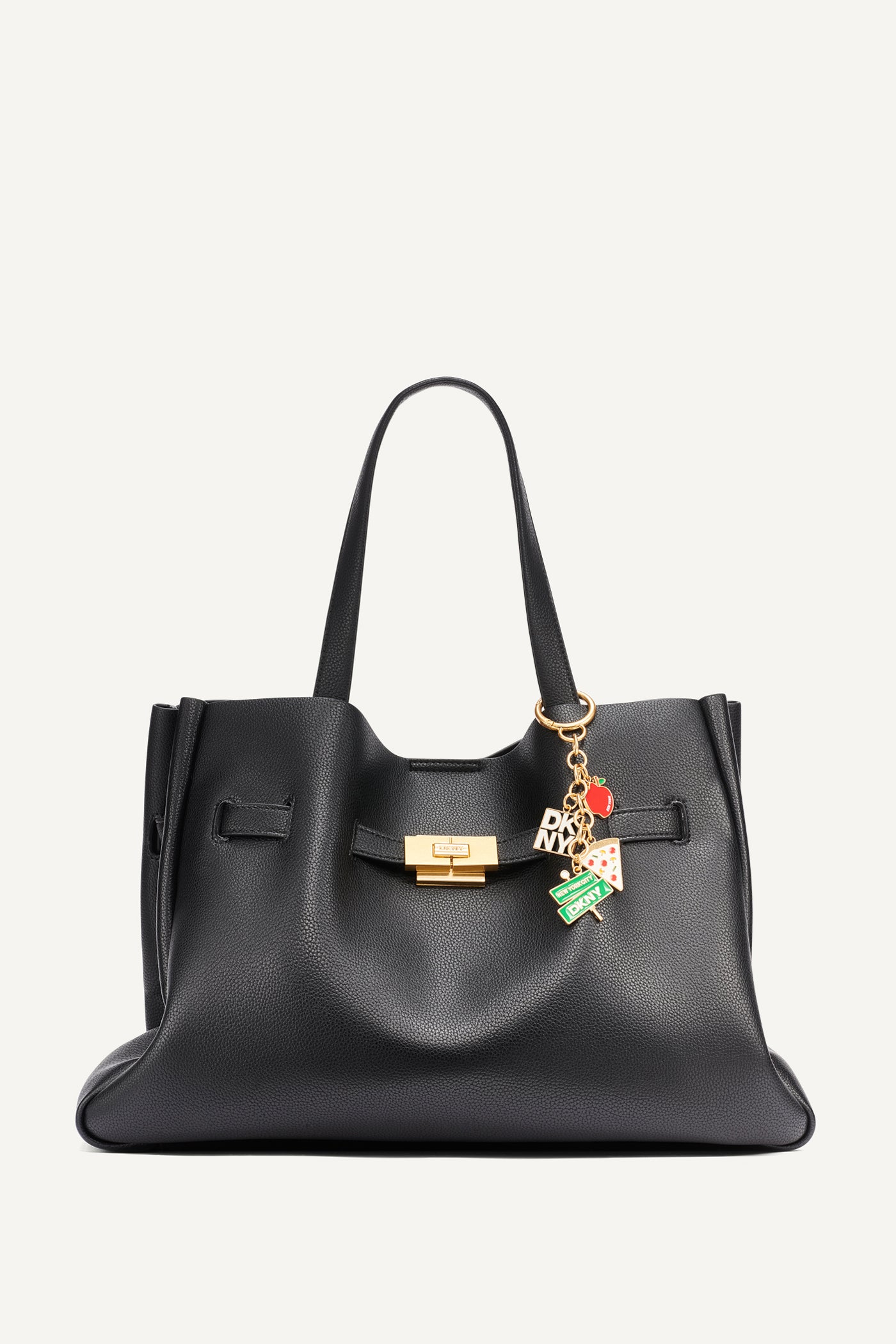 Black / Gold BRYAR LARGE SATCHEL, FRONT VIEW | MUST-HAVES