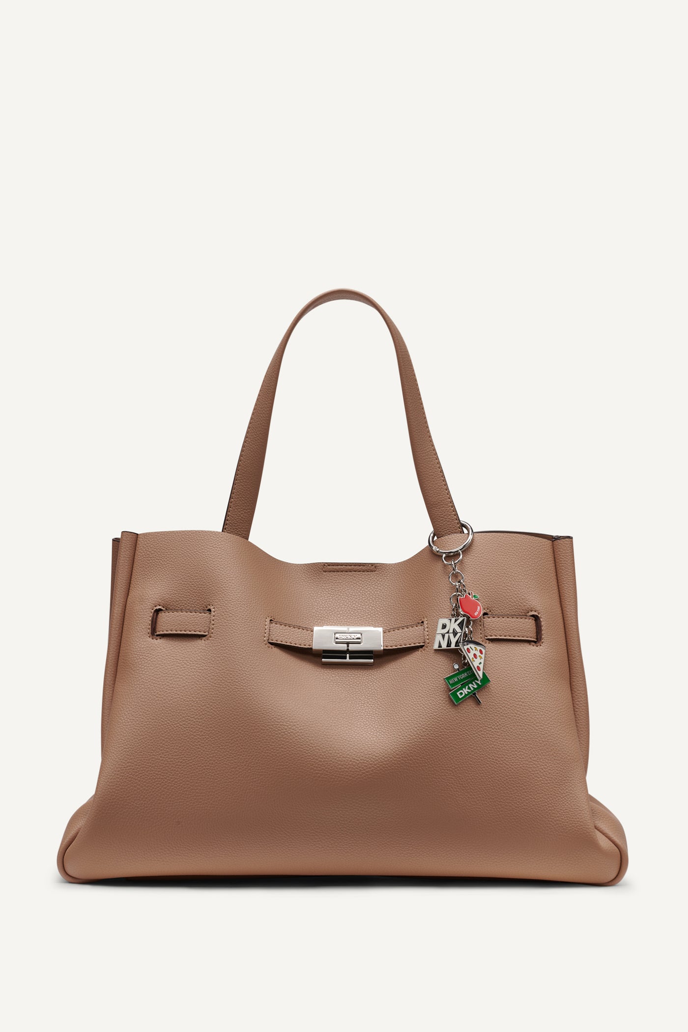 Cappuccino BRYAR LARGE SATCHEL, FRONT VIEW | MUST-HAVES