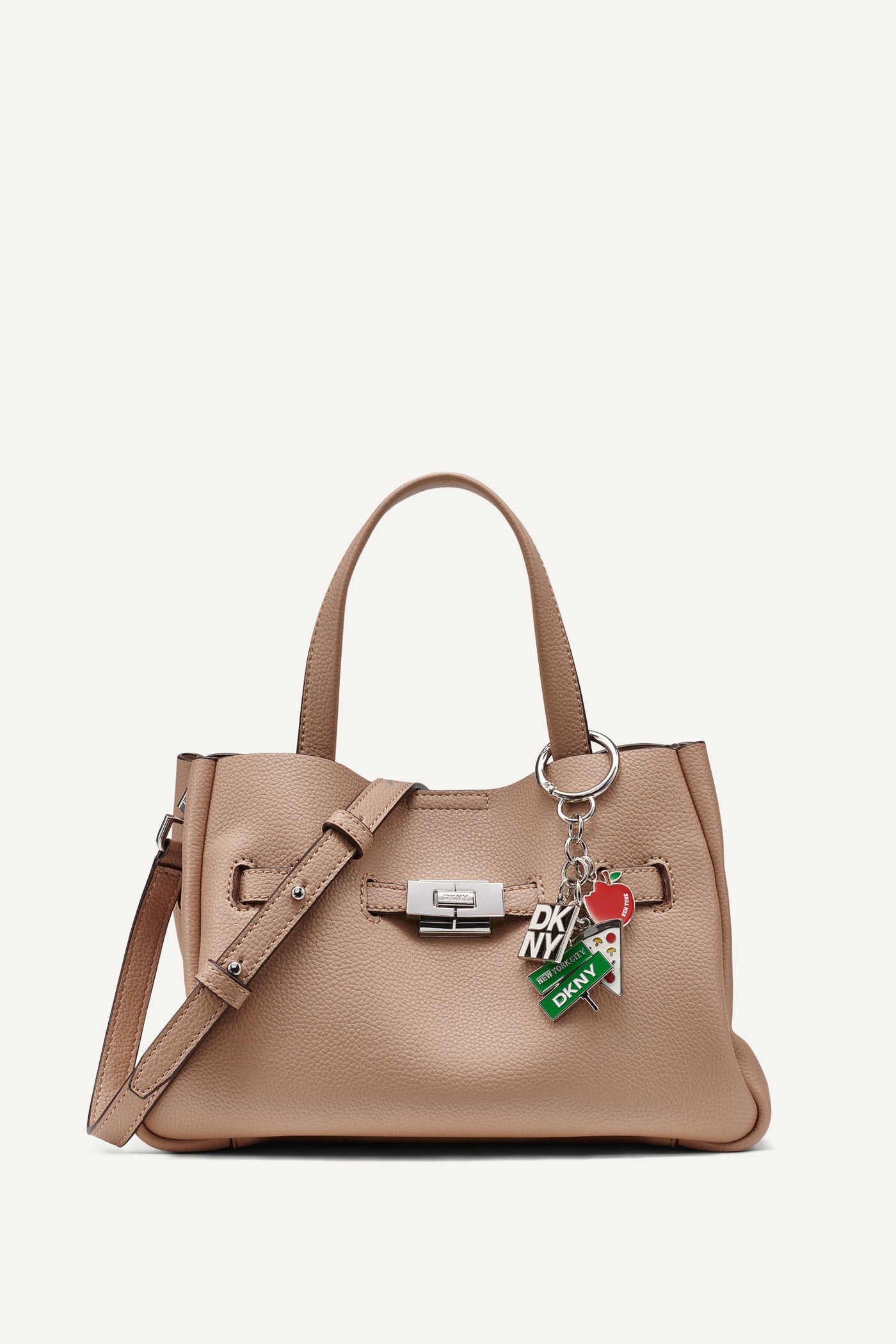 Cappuccino BRYAR SMALL SATCHEL, FRONT VIEW | MUST-HAVES