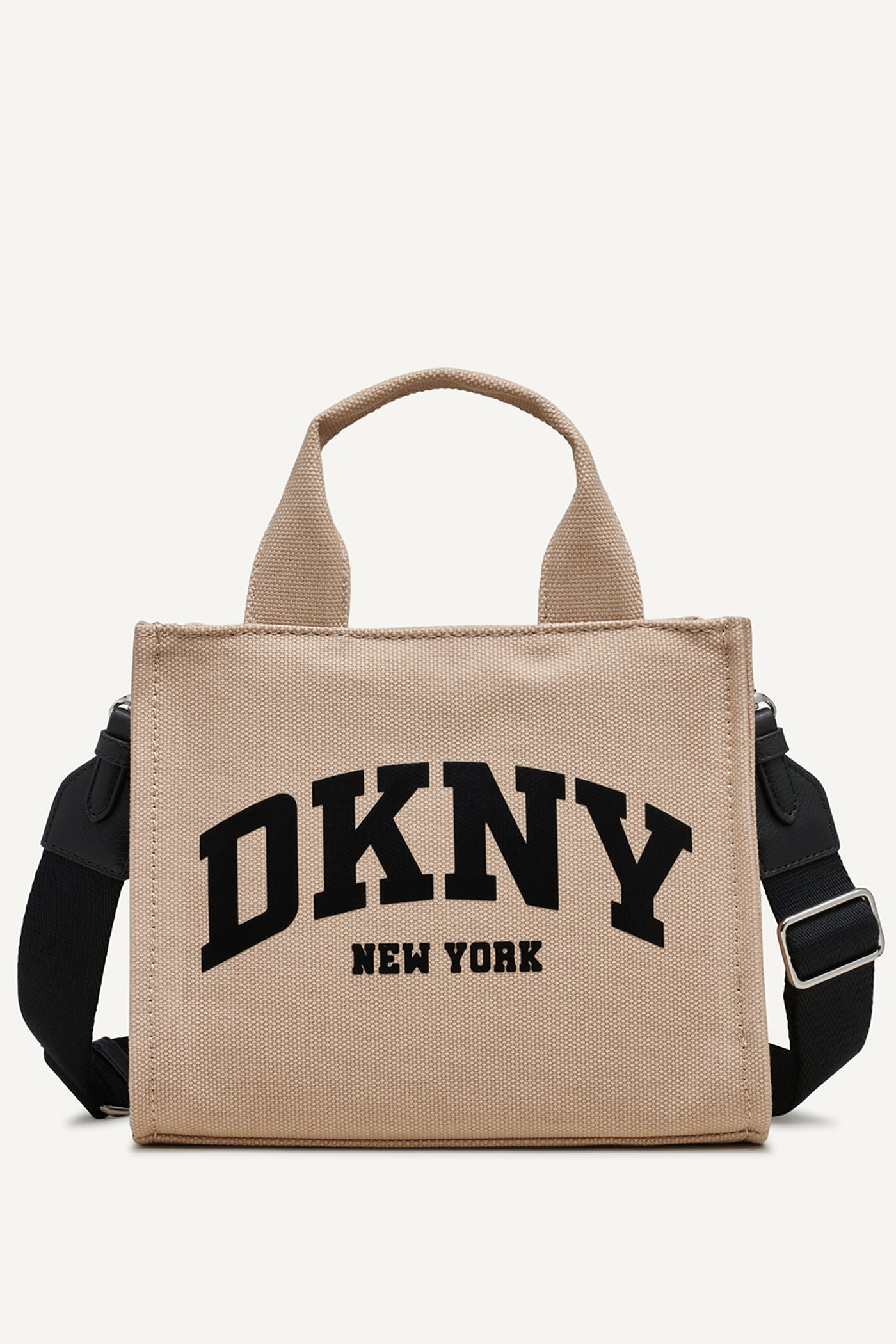 LIGHT CITY KHAKI/ BLACK HADLEE SMALL TOTE BAG, VIEW 1 | The Hadlee