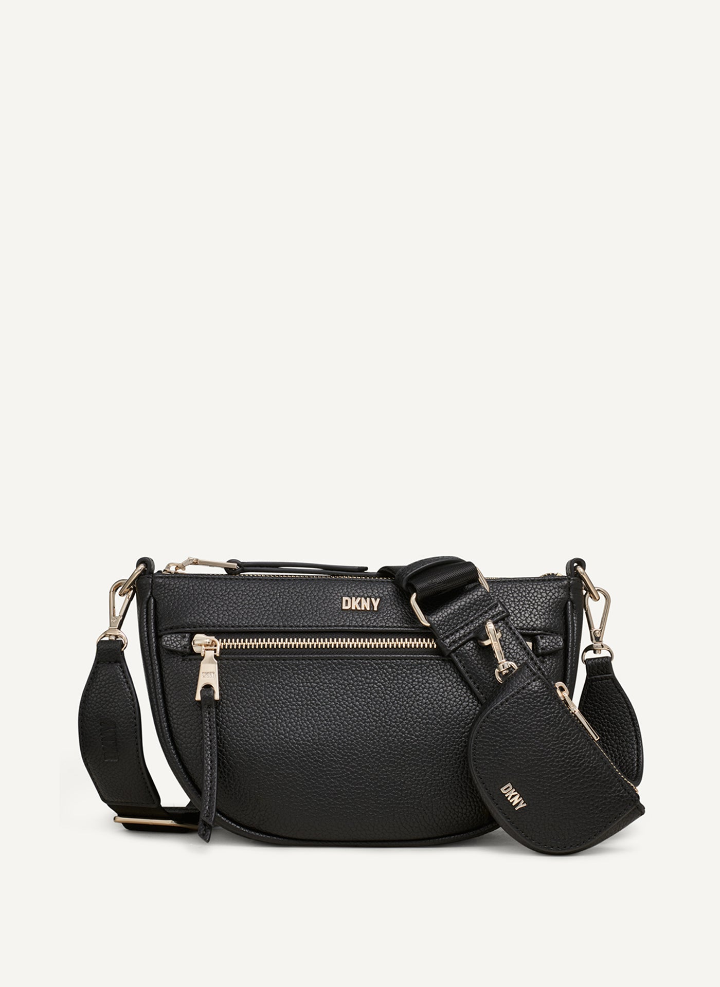 Black ZOIE CROSSBODY BAG, FRONT VIEW | Not Clearance or Preorder