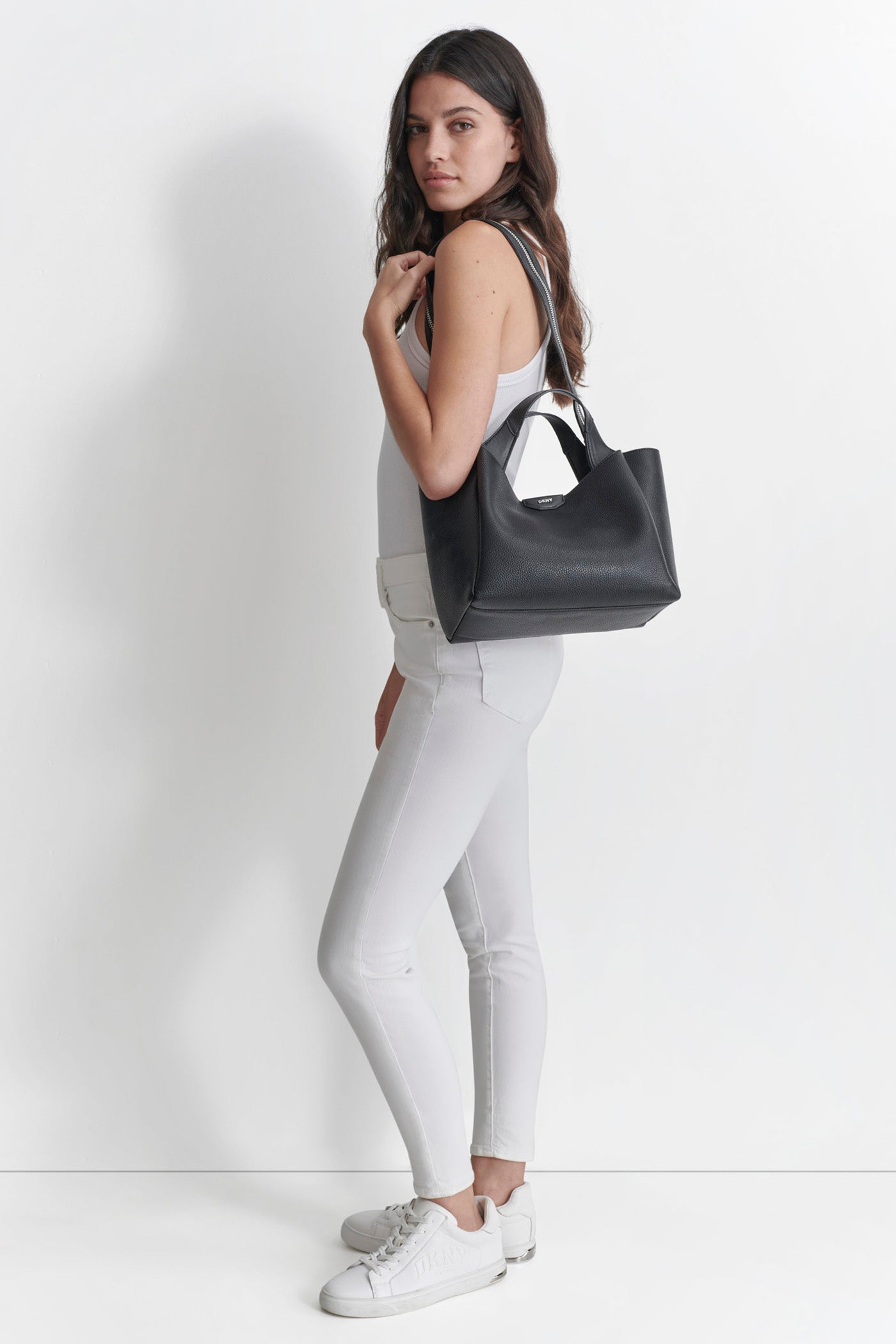Black WILLA SATCHEL, BACK VIEW | Satchel Bags