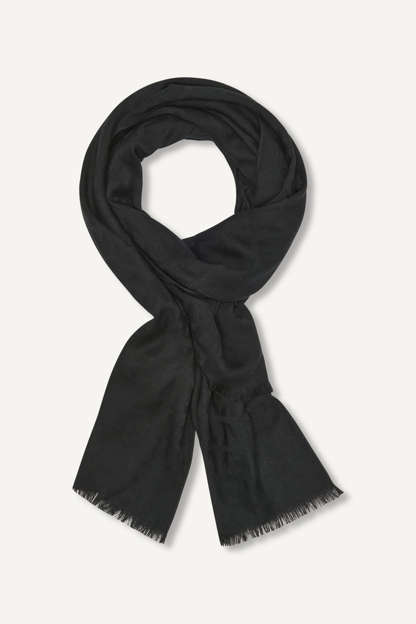 Black DKNY LOGO PASHMINA, BACK VIEW | Cold Weather Accessories