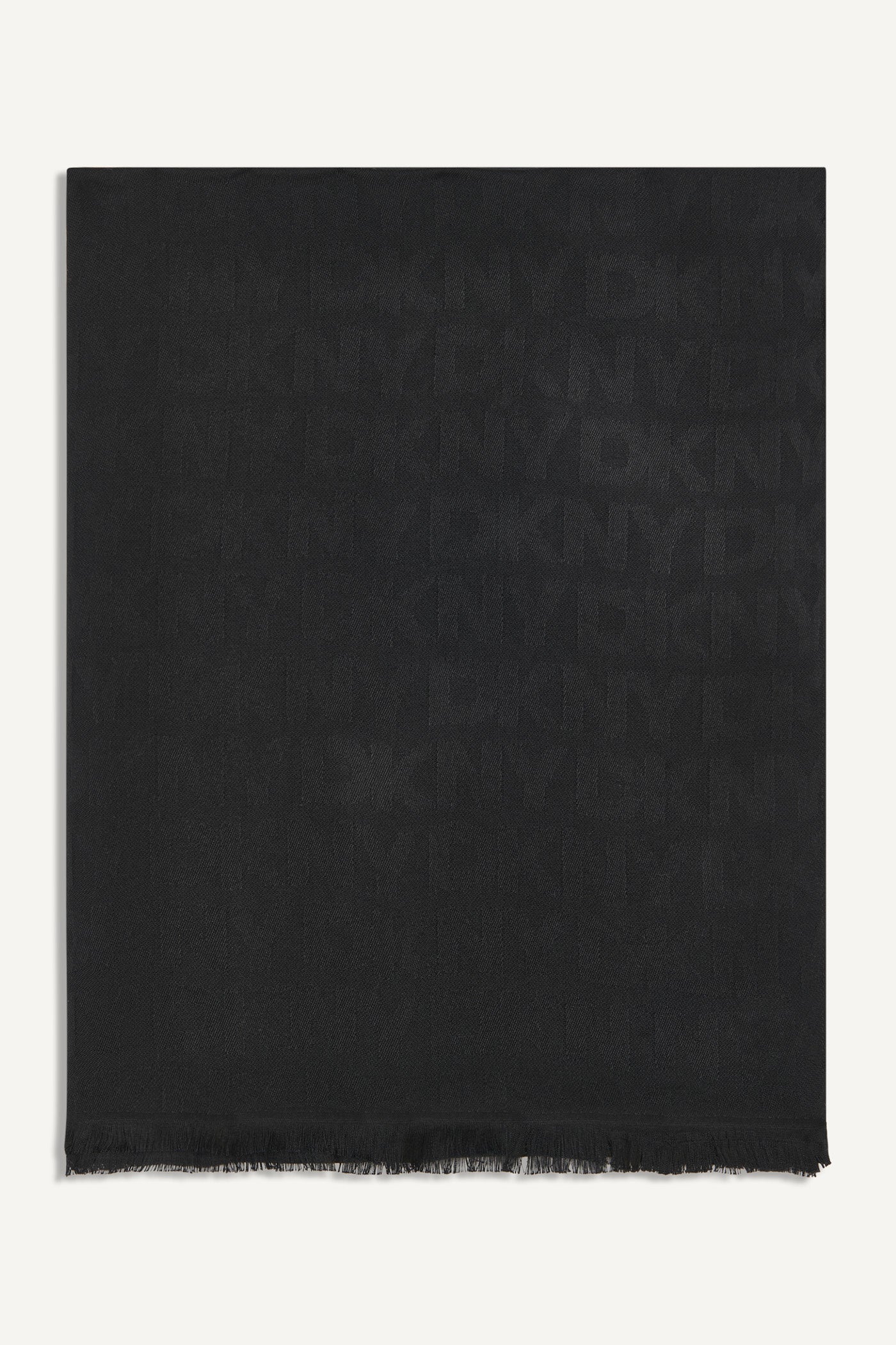 Black DKNY LOGO PASHMINA, FRONT VIEW | Cold Weather Accessories