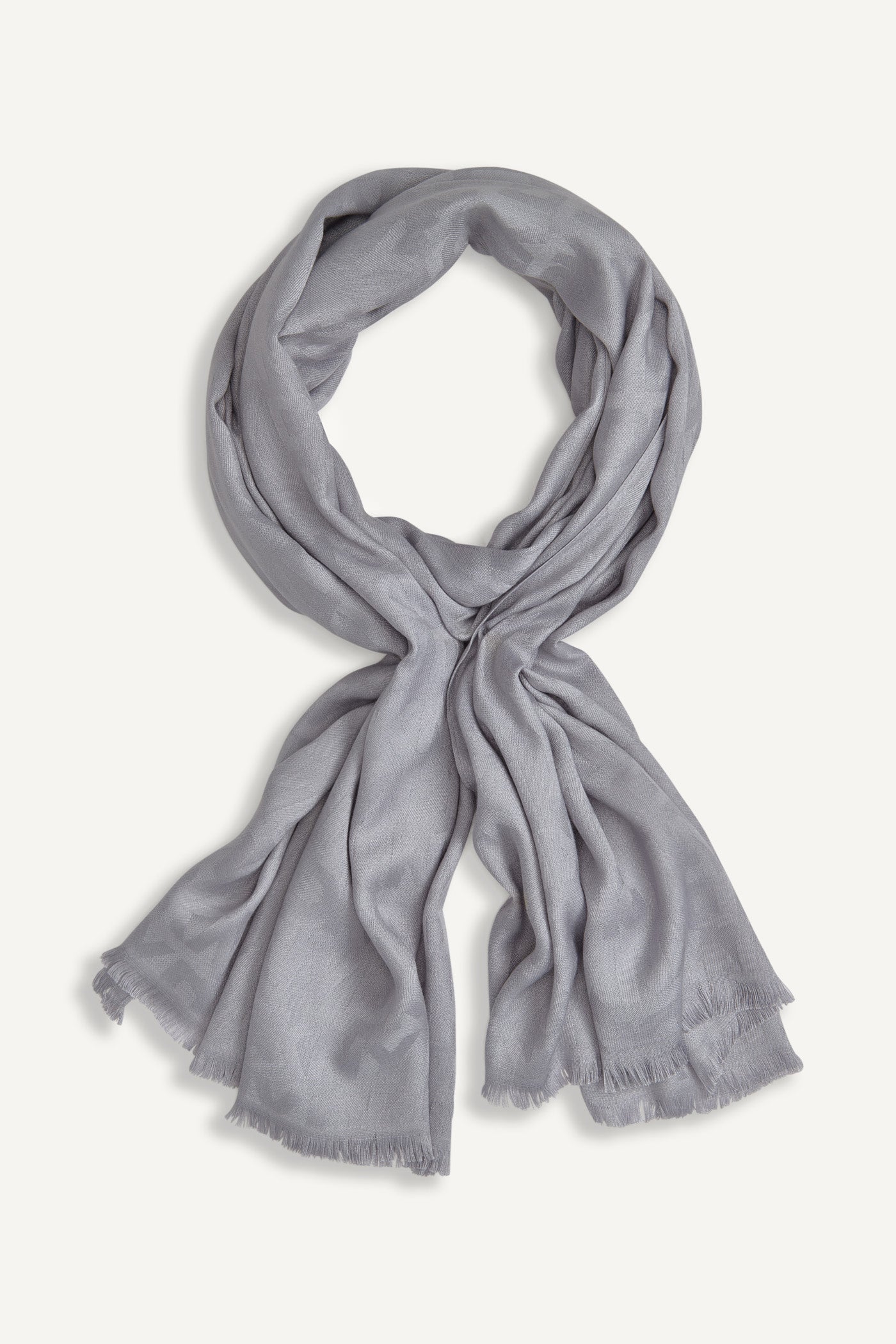 Grey DKNY LOGO PASHMINA, VIEW 1 | Cold Weather Accessories