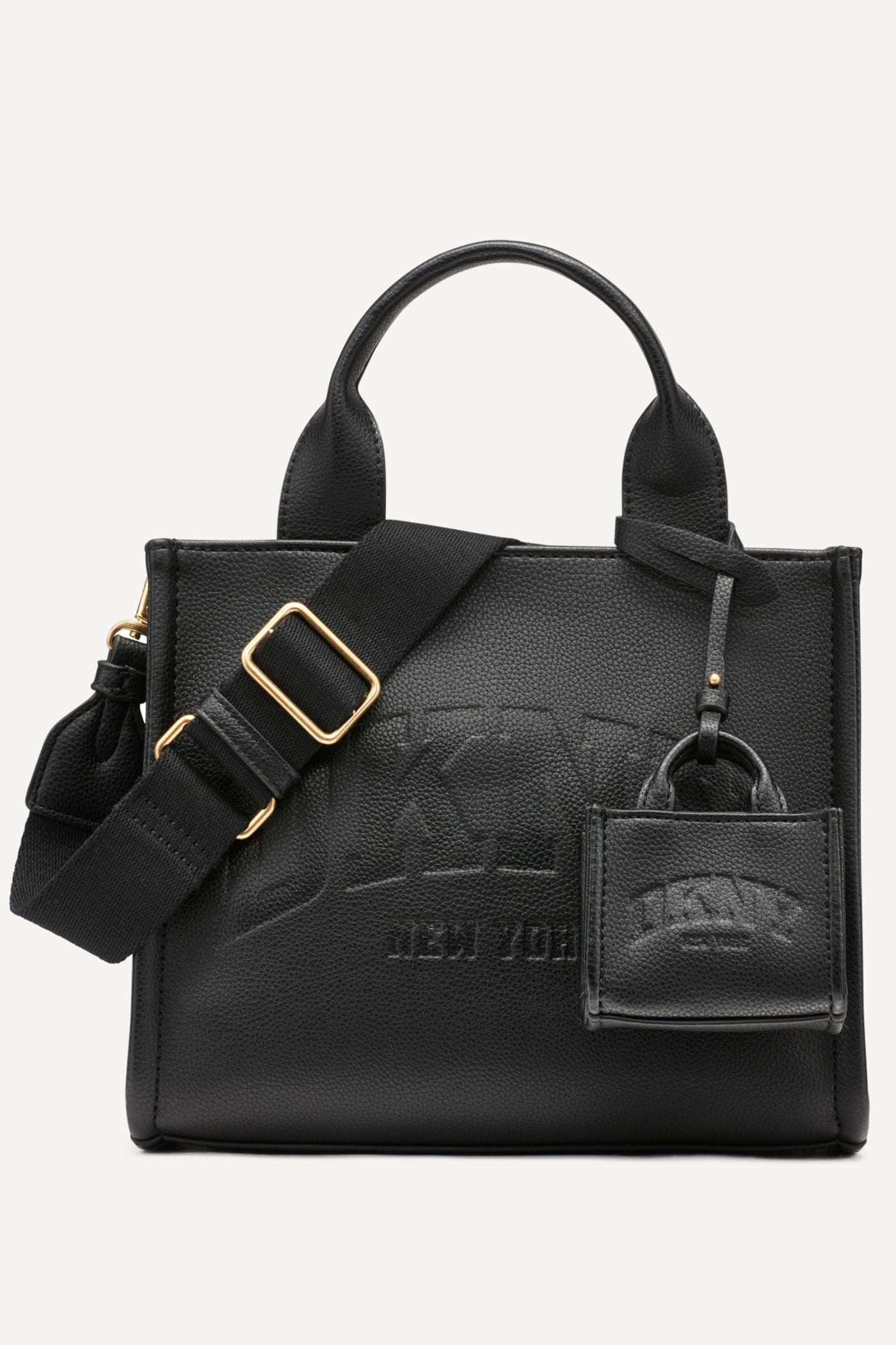 BLACK/GOLD HADLEE SMALL LOGO TOTE, FRONT VIEW | Crossbody Bags