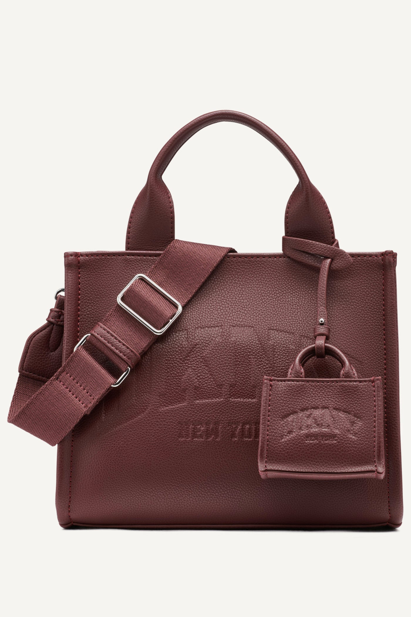 AGED WINE HADLEE SMALL LOGO TOTE, FRONT VIEW | Crossbody Bags