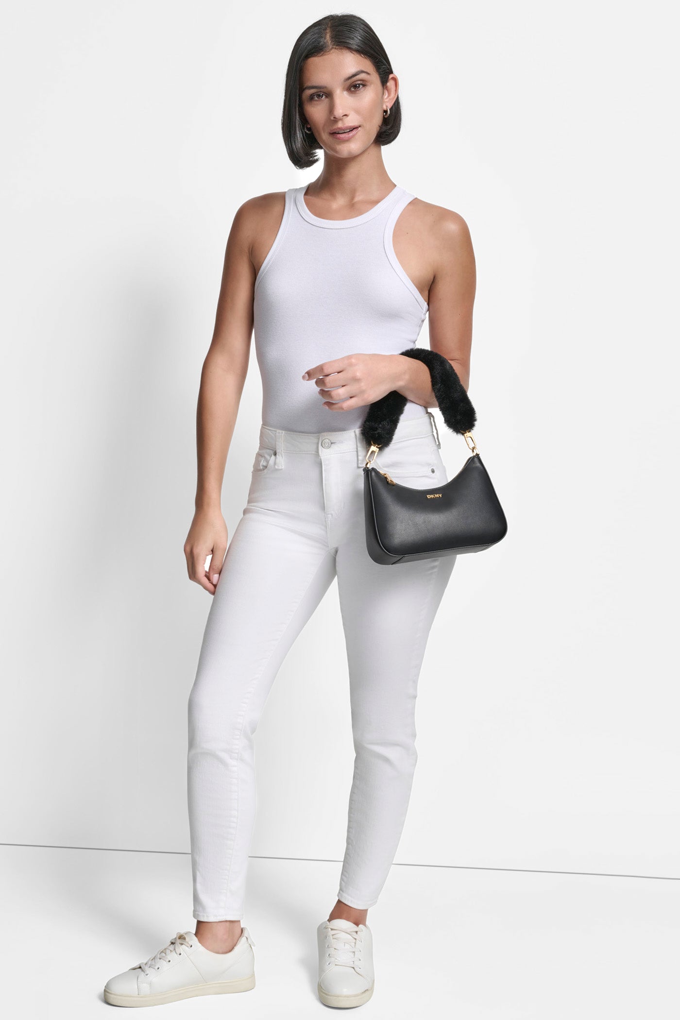 BLACK/GOLD JENNA DEMI CROSSBODY, BACK VIEW | Bags